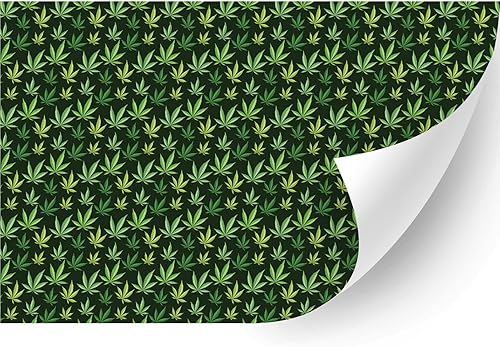 Vinilo de transferencia de calor de cannabis 420 (pequeño cannabis, 18.5 pulgadas x 3 yardas), vinilo para planchar, papel de transferencia de