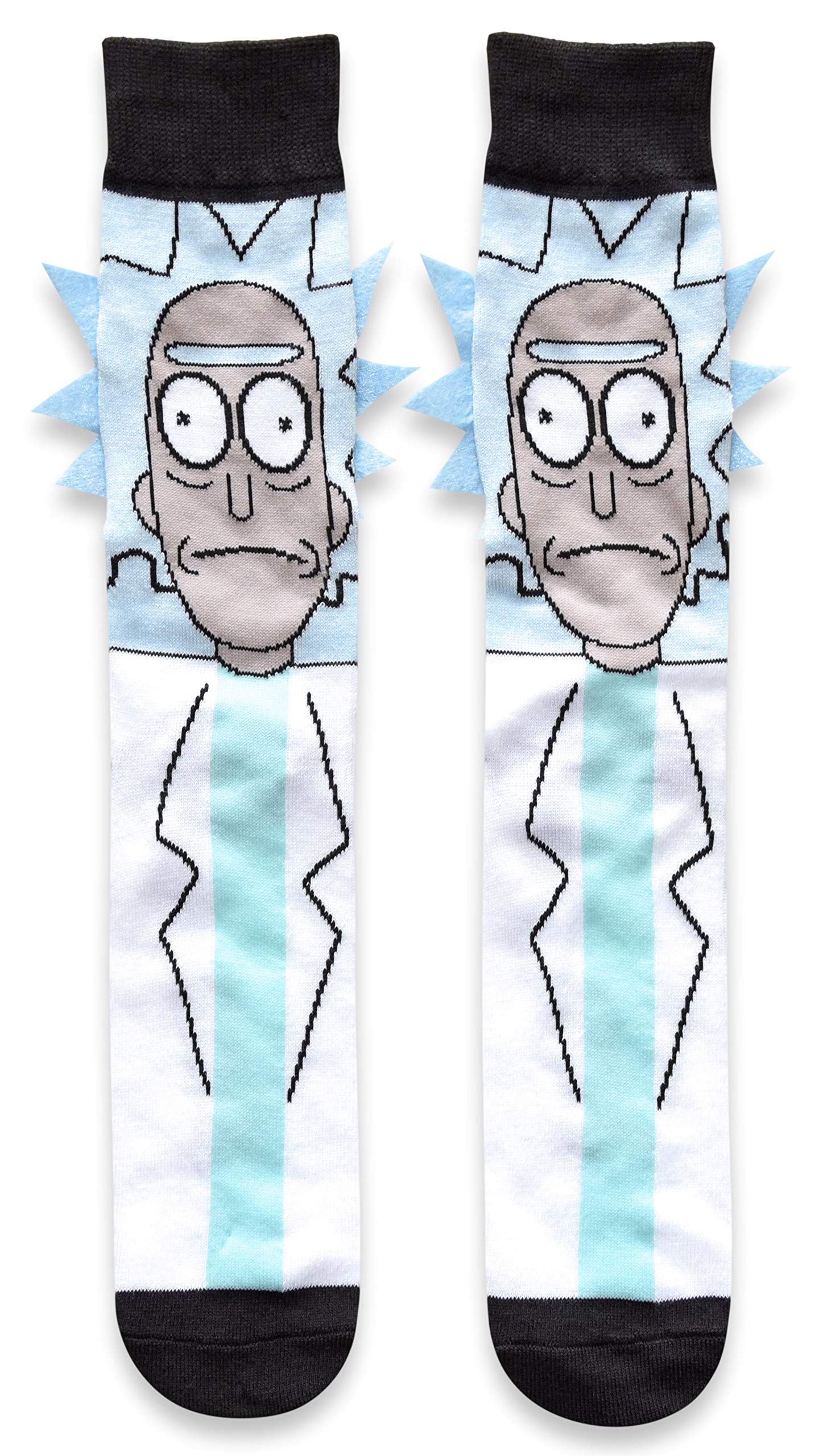 Rick with Embellished Hair Cosplay Men's Crew Socks