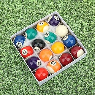 Folany 1-1/2" Billiard Balls Set, Complete 16 Pool Table Balls, Mini Pool Balls for 6 Feet Table, Billiard Accessory