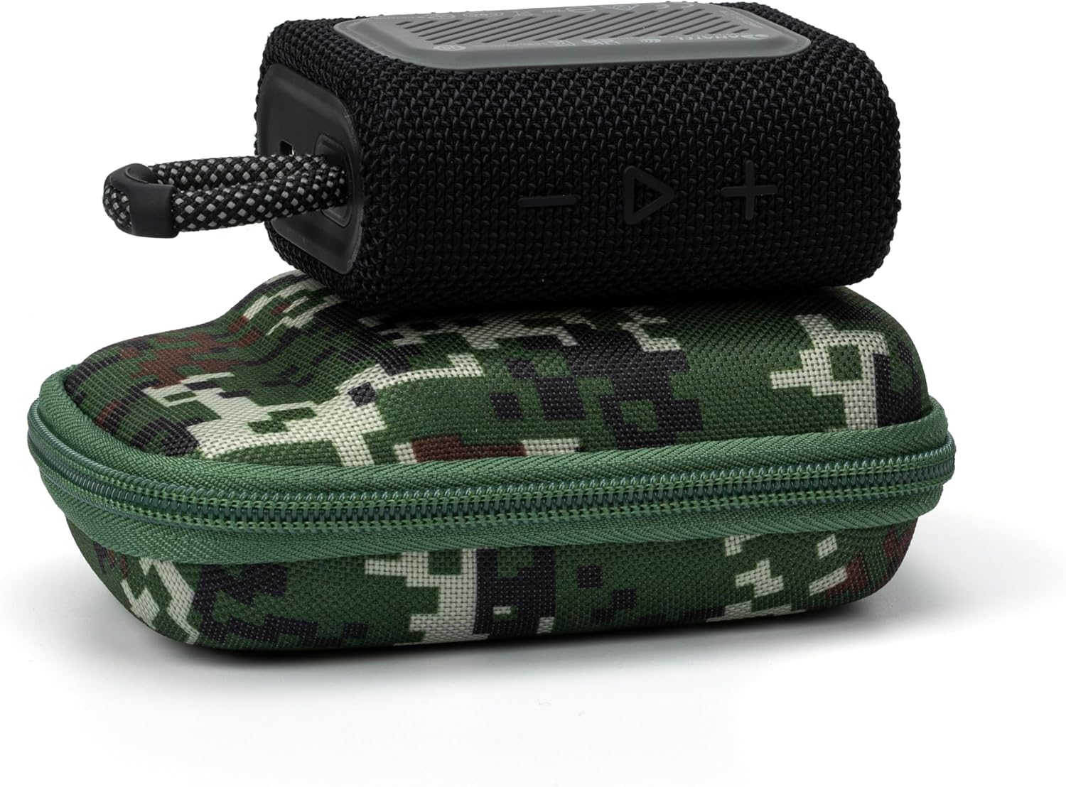 Ginsco 2025 New Case for JBL Go 4 and Go 3- Ultra-Portable, Waterproof and Dustproof Bluetooth Speaker, for Go 3 - Mini Bluetooth Speaker, Travel Carrying Hard Case with Detachable Strap(Camo) - Image 2