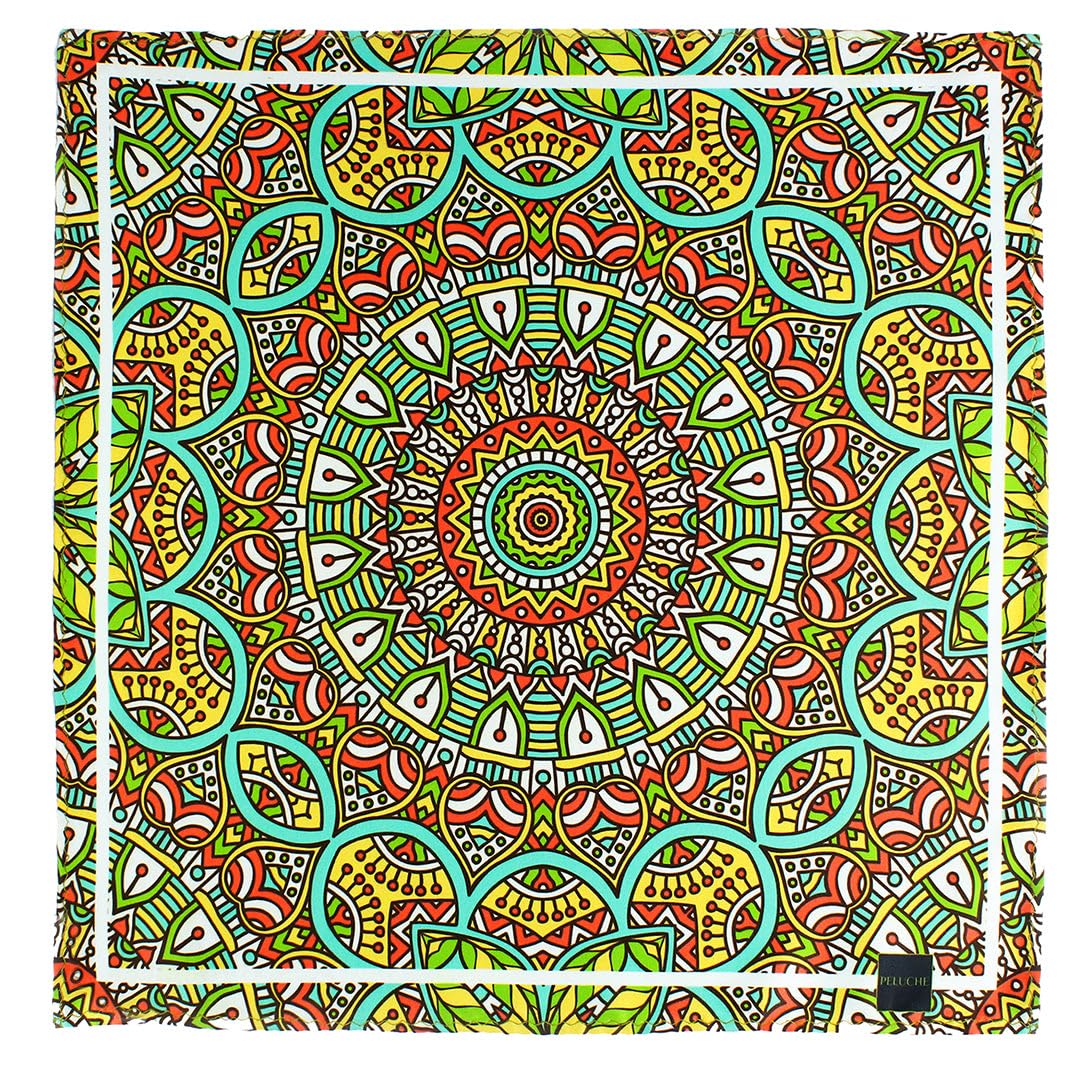 peluche Garden Gala Multicolor Pocket Square for Men (14X14 inches)-picture-12