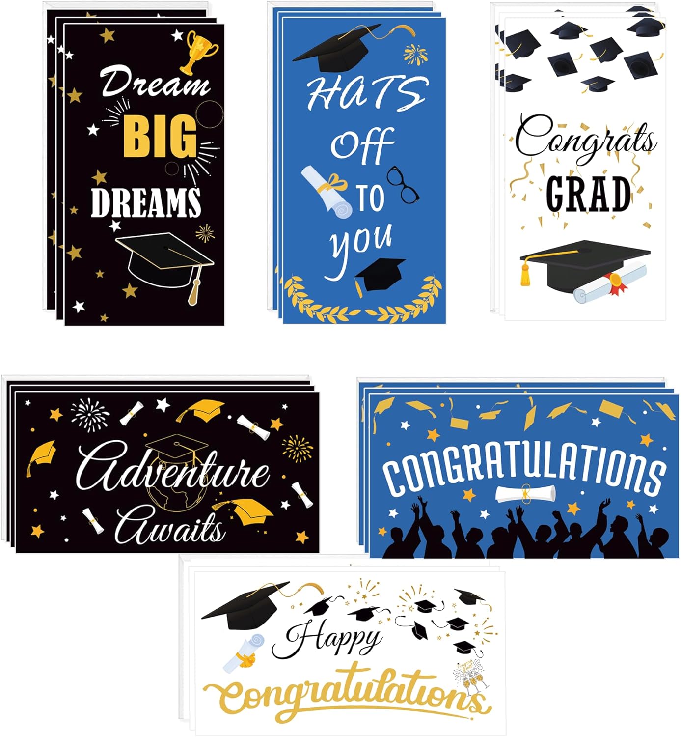 wootile 卒業カード マネーホルダー おめでとう 卒業カード お祝い 卒業カード 2025年クラス グリーティングカード ウェ