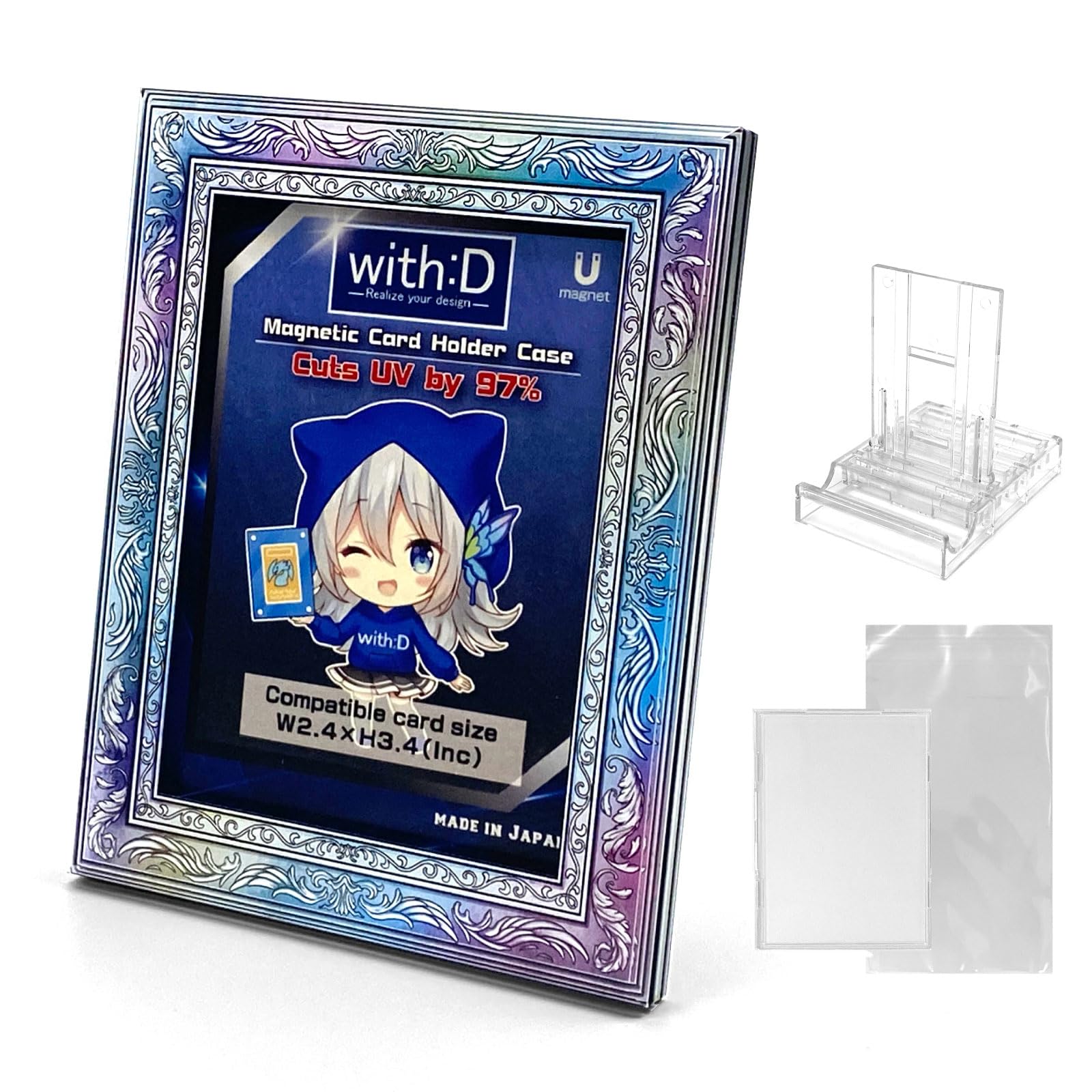 アンシン トレカ アーカイブ展 プラネットカード Amazon.com: amazdone with:D Magnetic Card Display Case 35PT, UV