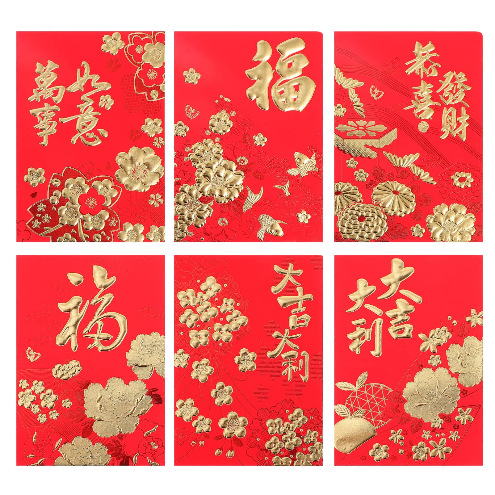 Chinese New Year Red Envelopes: 60pcs 2022 Chinese Tiger Year Hong Bao Lucky Money Red Packet for Chinese New Year Spring Festival Supplies-image-31