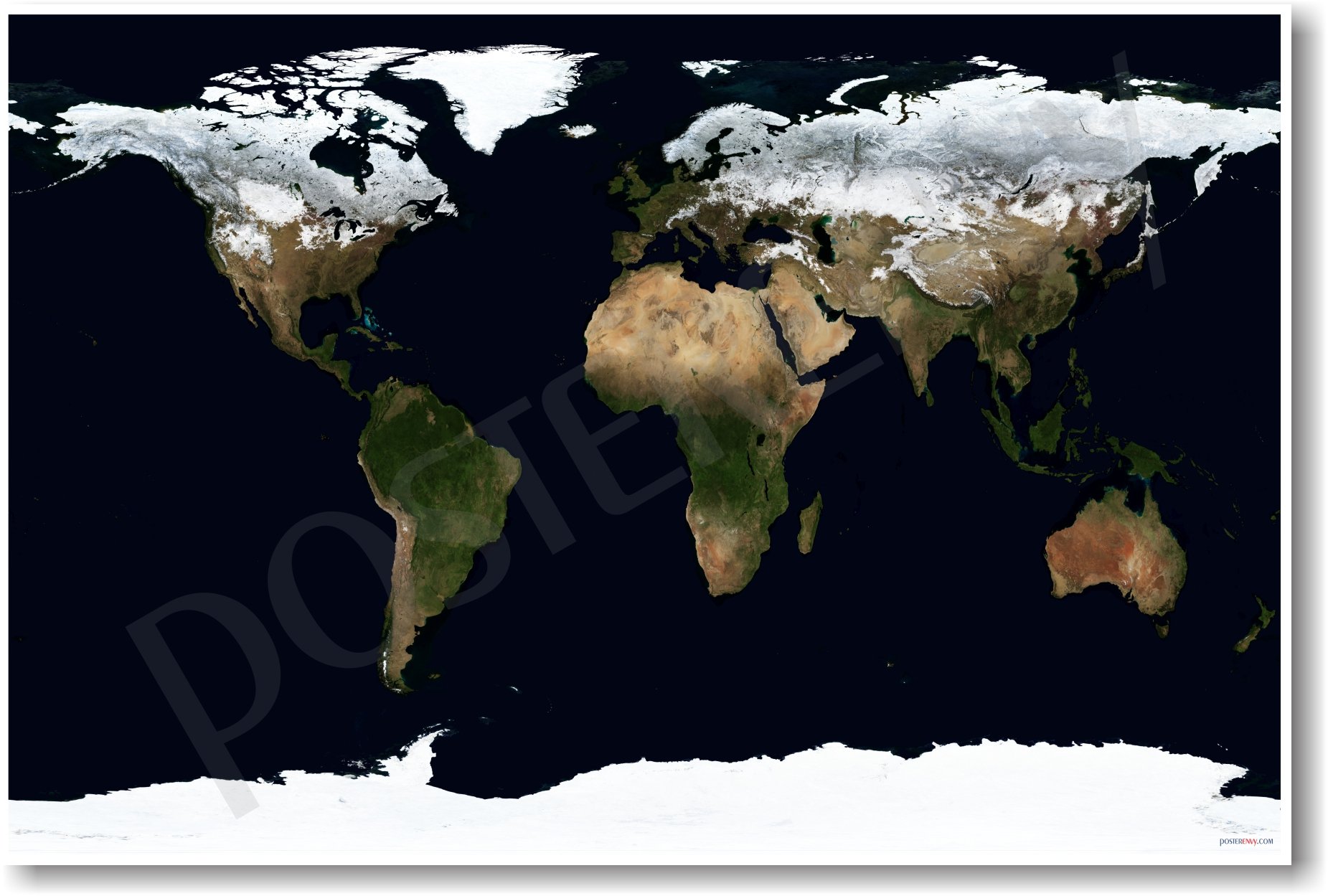 Satellite View of Earth - NEW World Science Space Poster
