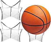 Blulu 3-Pack Acrylic Basketball Display Stand - Football Soccer Volleyball Bowling Ball Holders, Clear Sports Ball Stands