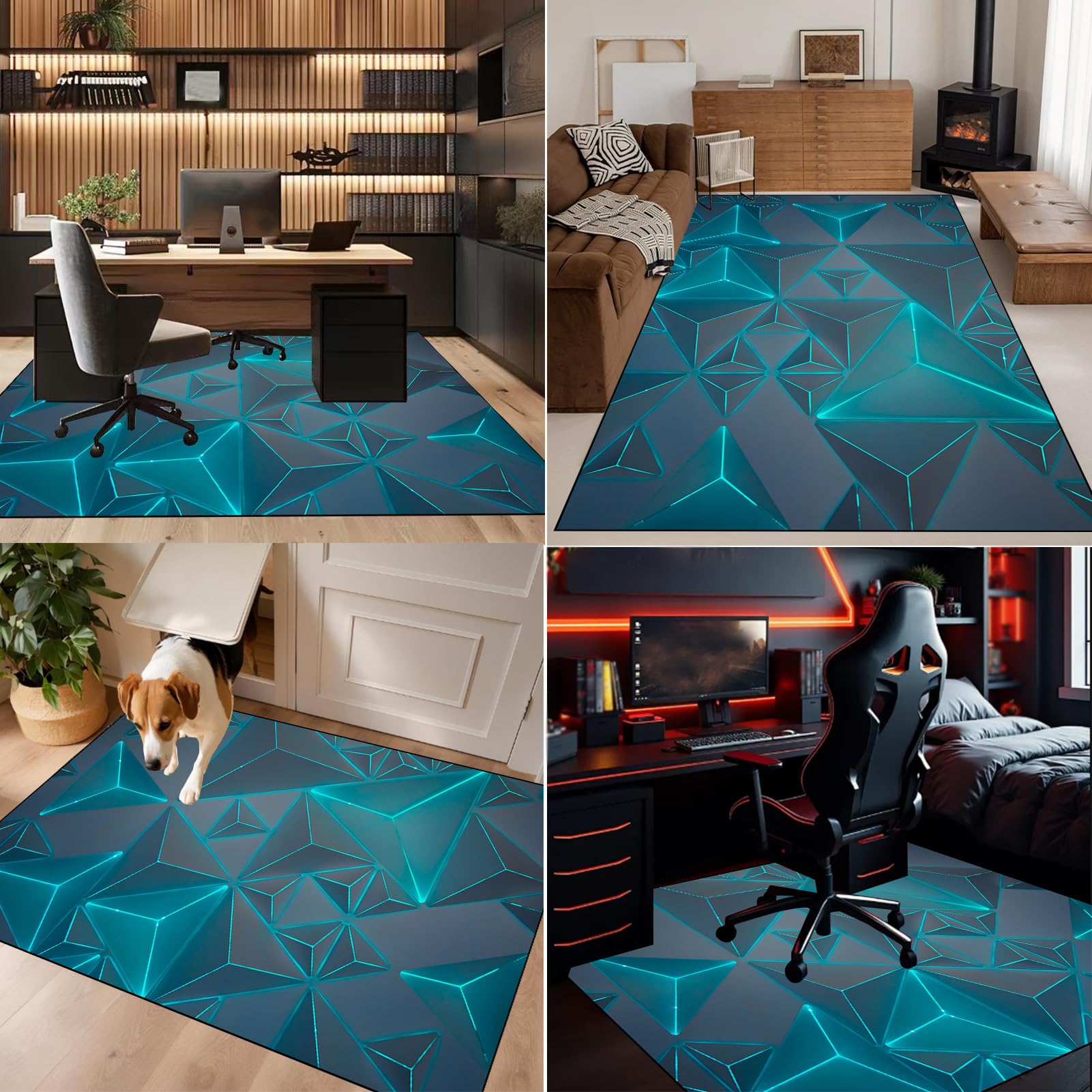 Protector Suelo Silla Ruedas Gaming Alfombra Silla Escritorio Antideslizante Alfombra Silla Gaming Alfombra Oficina para Silla con Ruedas Alfombra Protectora Suelo Silla Alfombra Gamer 180 x 200 cm