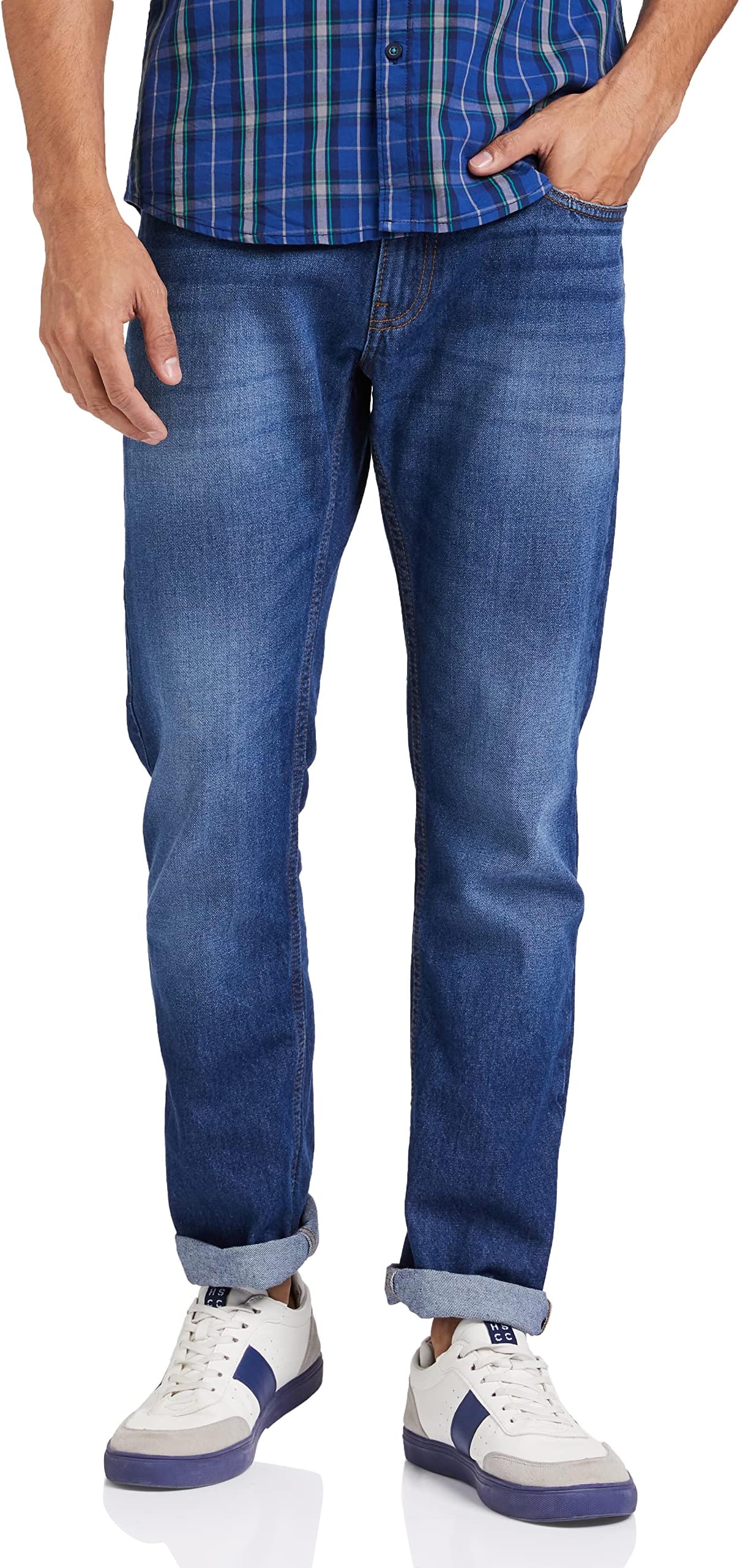 Amazon Brand - SymbolMen Cotton Rich Stretchable Jeans