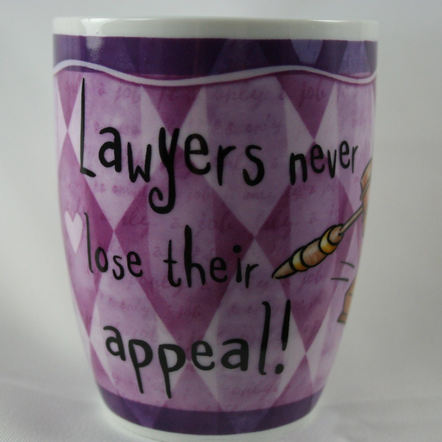 'Lawyer' Mug, Lilac Purple/Dark Lavender