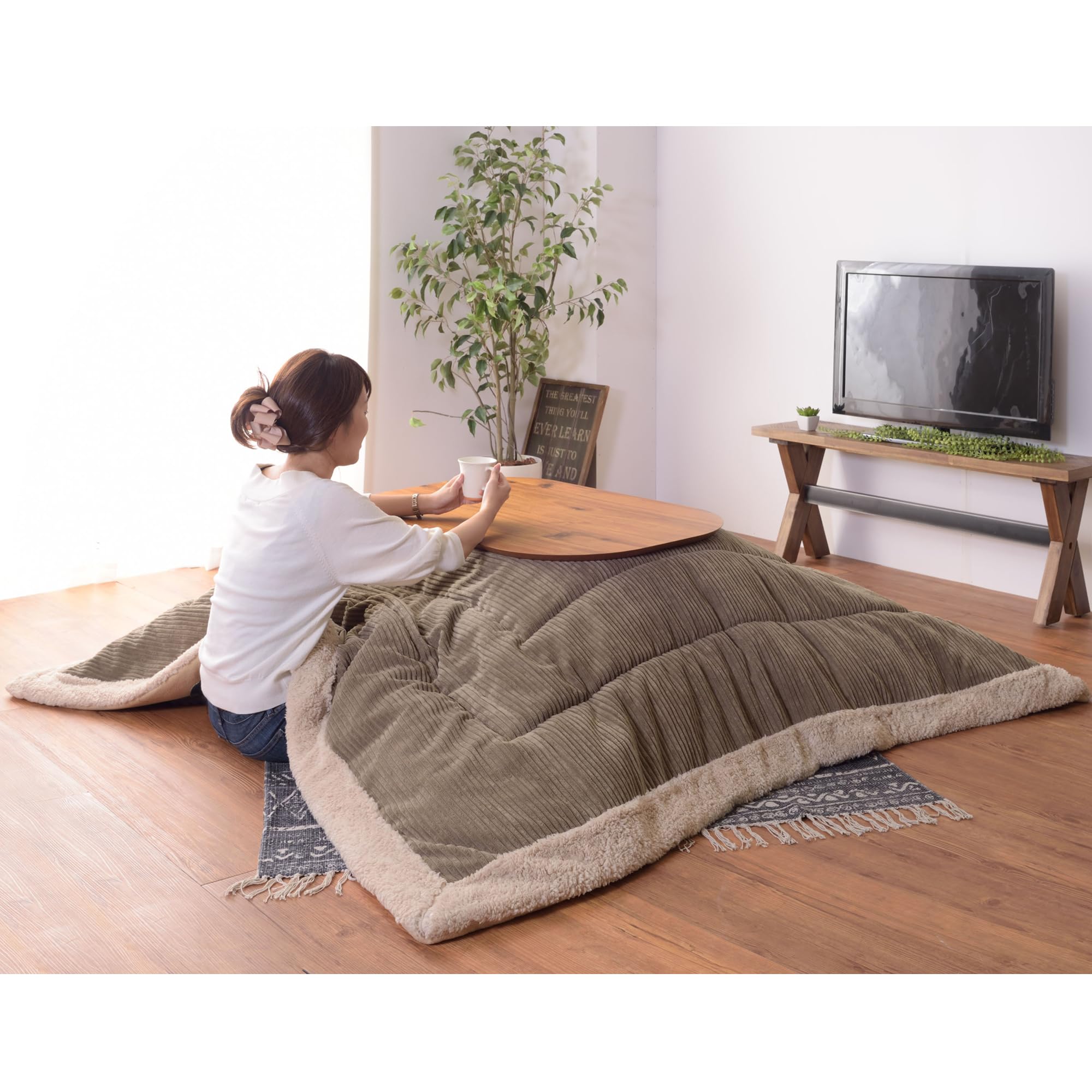 【送料無料】Acasia Wood KOTATSU Table Acacia KOTATSU Table（Antique Japanese 1800's Sugi Wood