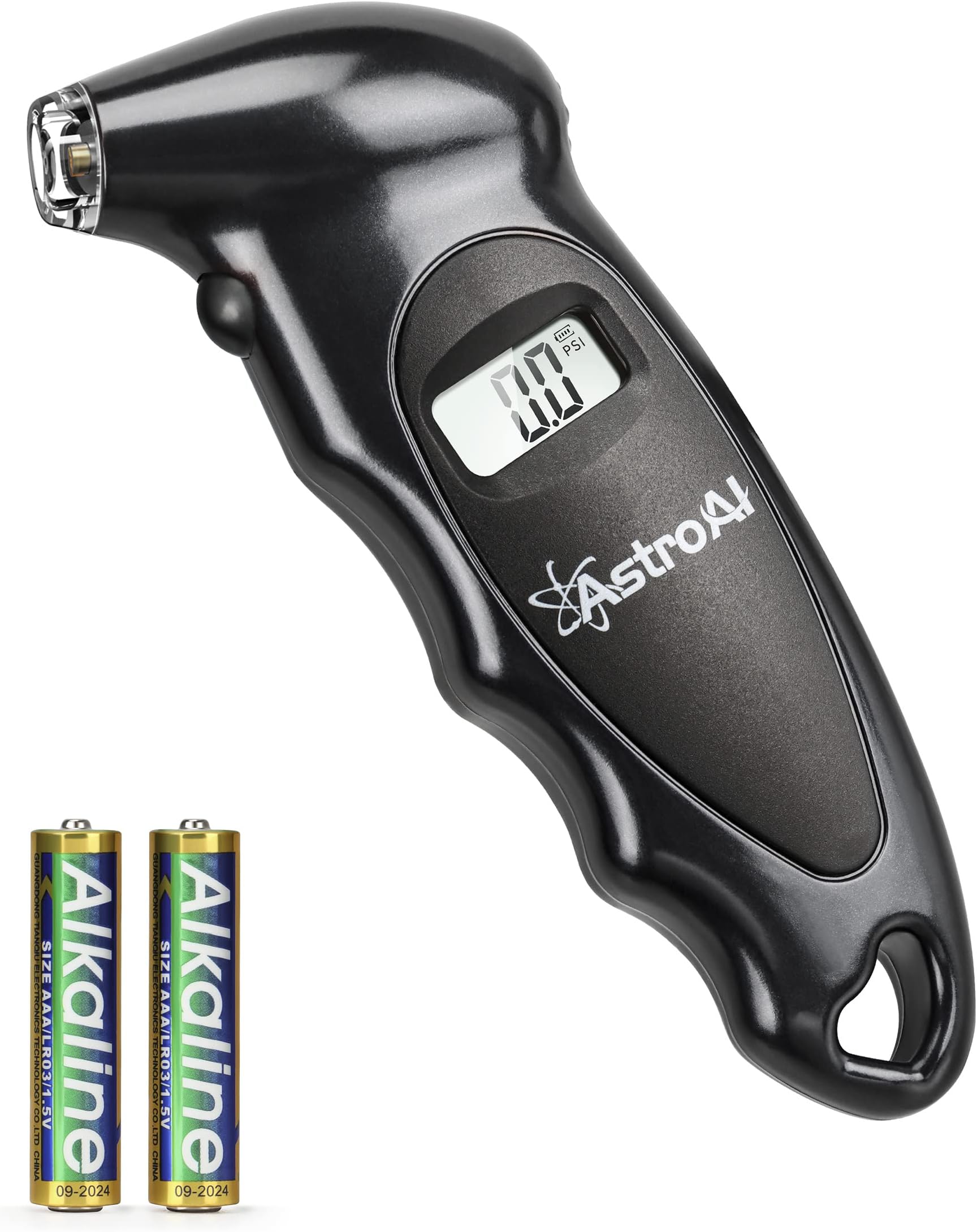 AstroAI Digital Tyre Pressure Gauge 150 PSI 4 Settings for Car Truck Bicycle with Backlit LCD and Non-Slip Grip Tyre Pressure Checker (Black)