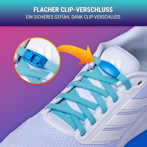 Schnürfuchs Premium Elastische Schnürsenkel ohne binden – Elegantes Schnellschnürsystem Schnürsenkel elastisch Gummi Schnürsenkel Schnellverschluss - 4