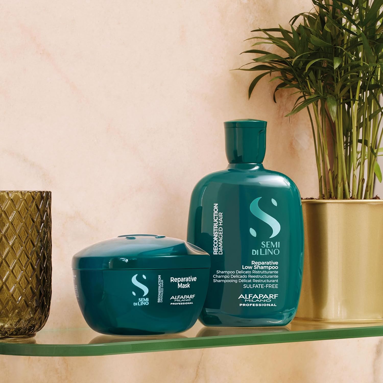 Alfaparf Milano Semi di Lino Reconstruction Reparative Shampoo and Mask Set - Sulfate Free Shampoo and Hair Mask for Damaged Hair - Repairs, Reconstructs, Strengthens - Adds Shine and Softness - Image 11