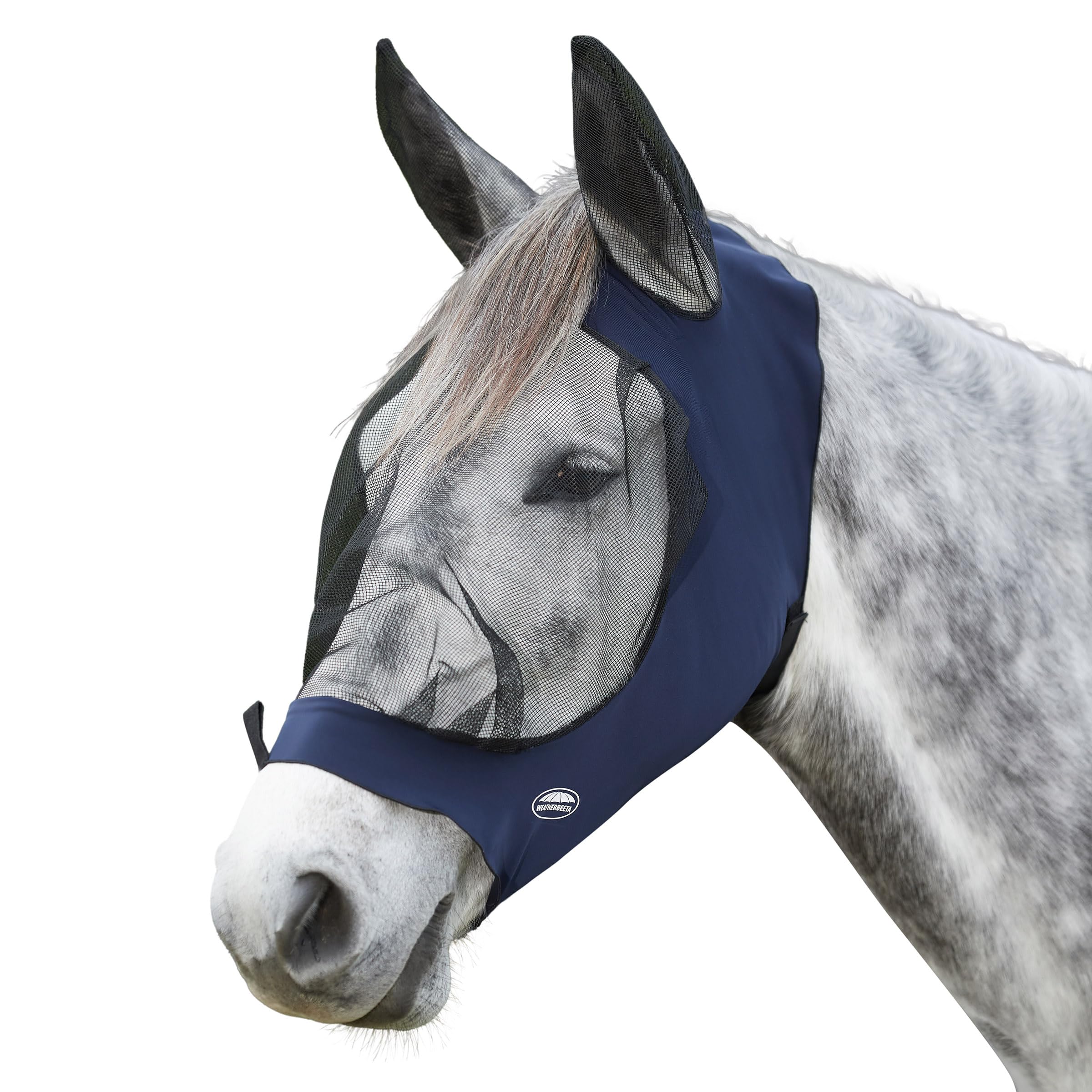 WeatherBeeta Deluxe Stretch Eye Saver with Ears, Navy/Black, Small Pony โ image 1