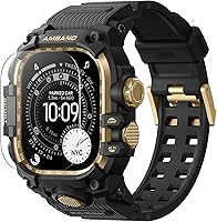 Vista 20 de amBand Funda Resistente con Banda para Apple Watch 45mm, Compatible con Apple Watch (iWatch) Series 9/8/7, Cubierta de Parachoques Anti-Shock