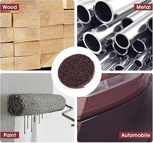 Miniatura 5 de S SATC 25 piezas de discos de lijado de 2 pulgadas con bloqueo de rollo, discos de cambio rápido para acondicionamiento de superficie, para