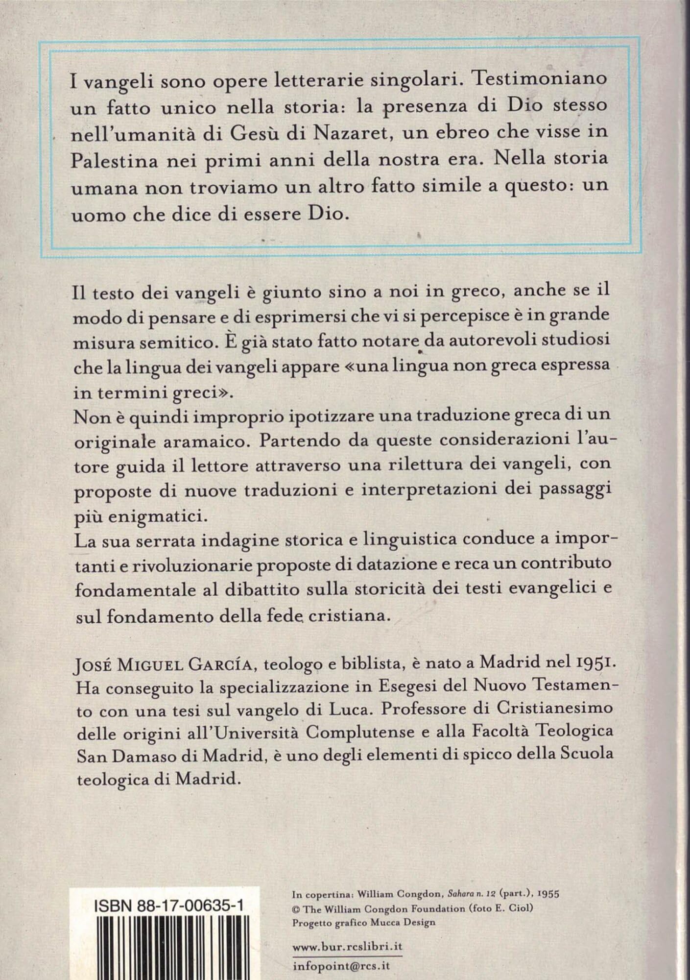 La vita di Gesù nel testo aramaico dei Vangeli