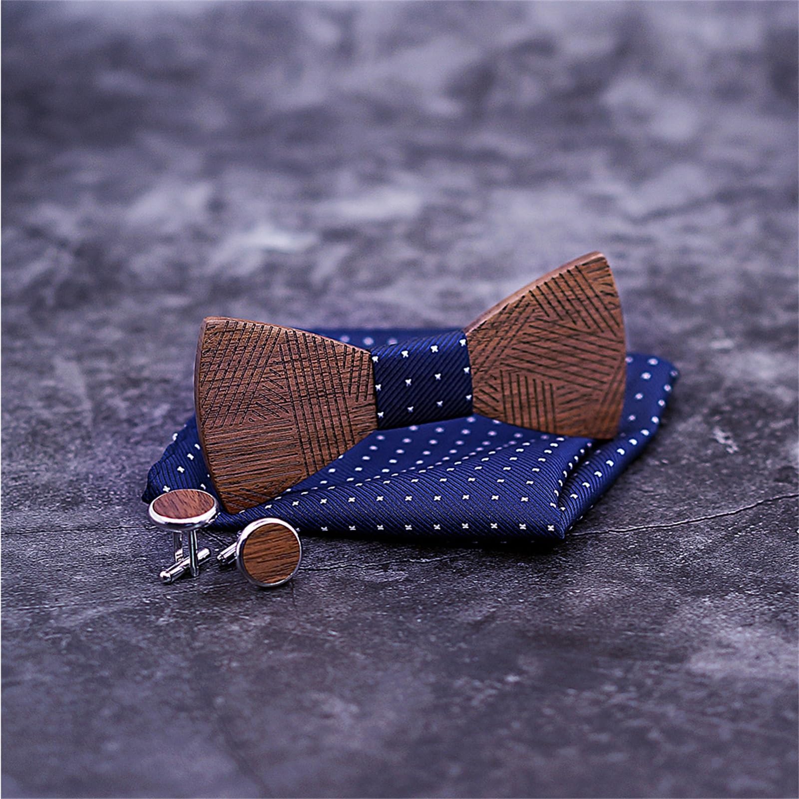 Papillon Set da uomo con papillon in legno da Indossare da Uomo