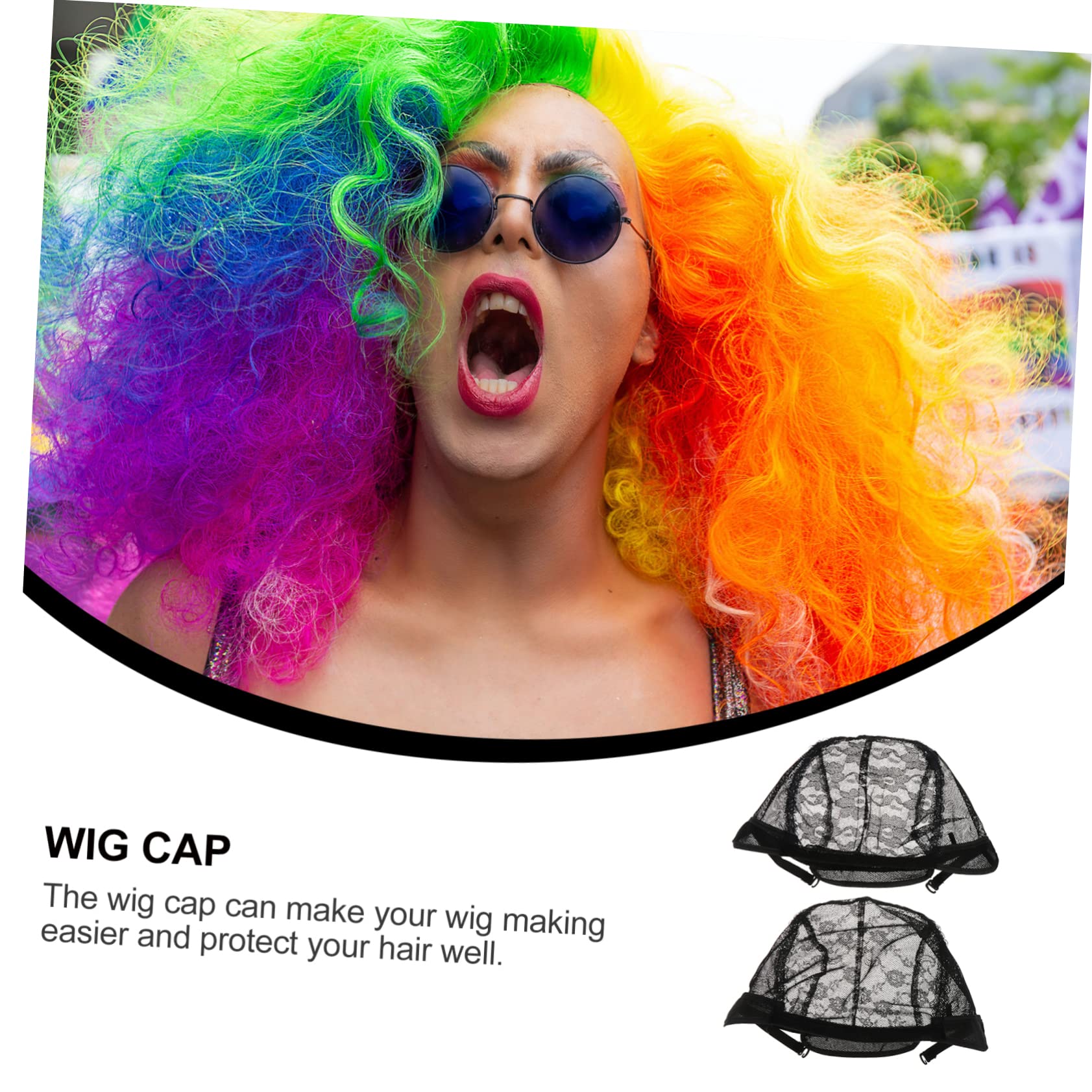 Mikinona Elastic Wig Net Cap Hair Nets for Women Men Wig Head Net Mesh Cap Lace