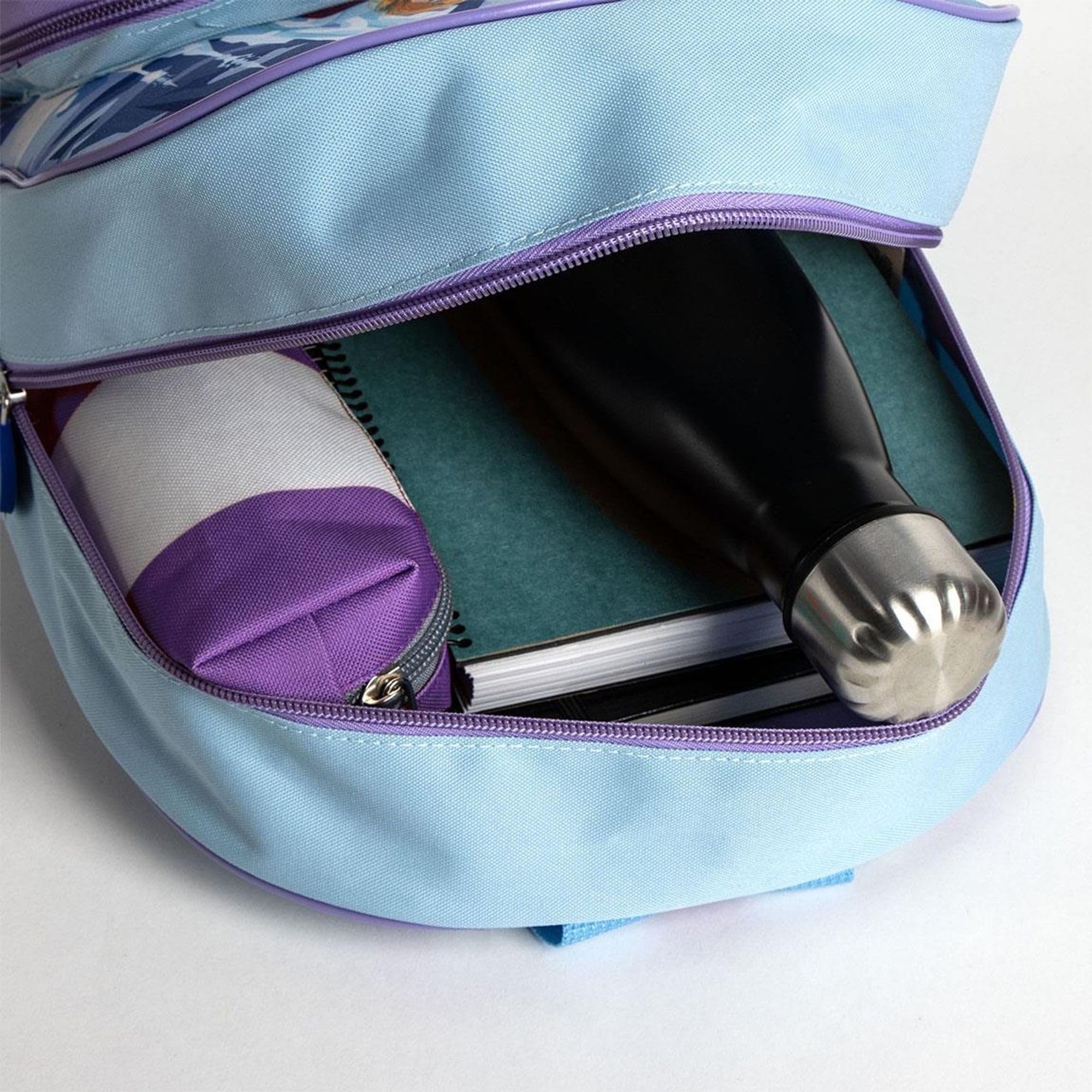 Mochila Frozen Elsa Anna y Olaf Original Disney con Diseño de Invierno y Personajes | Mochila Frozen Infantil Grande Preescolar Primaria Niñas Ligera y Resistente