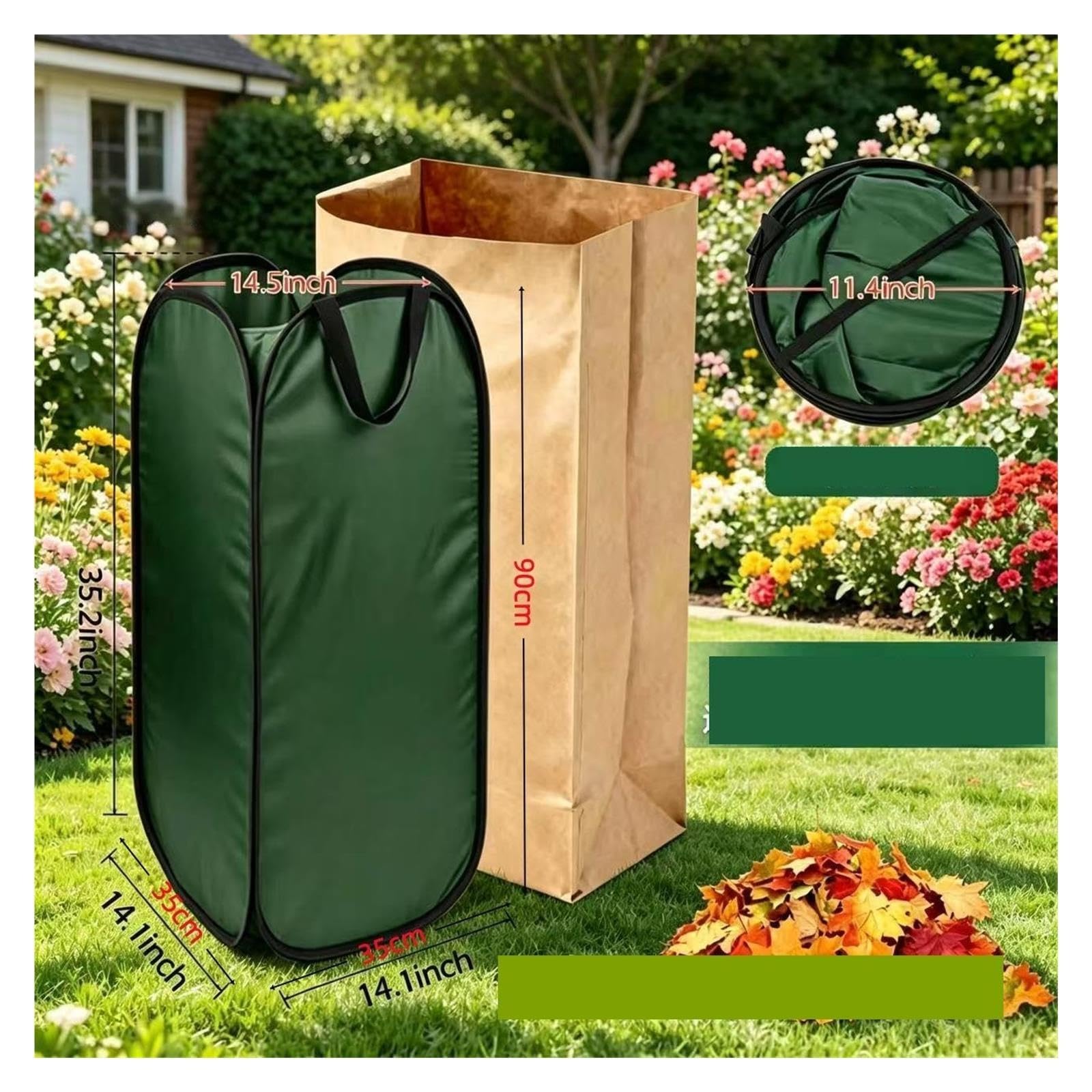 2pcs Foldable Pop-up Leaf Bags Für Garten