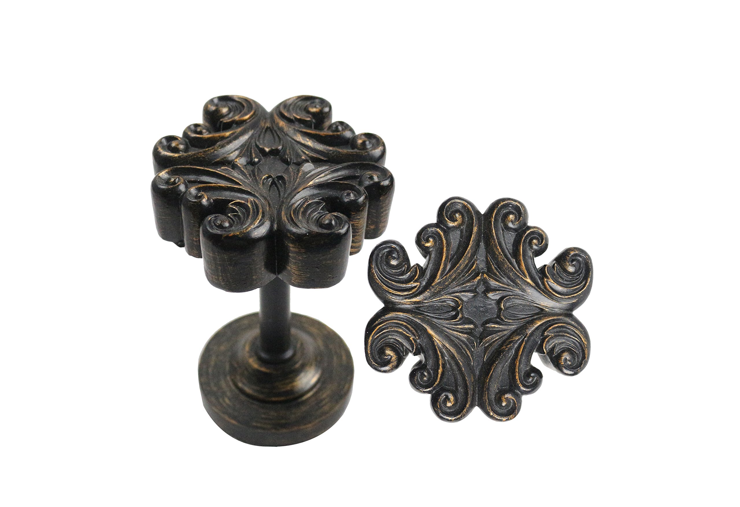 Urbanest Acanthus Medallion Drapery Holdback, Burnt Gold, Set of 2