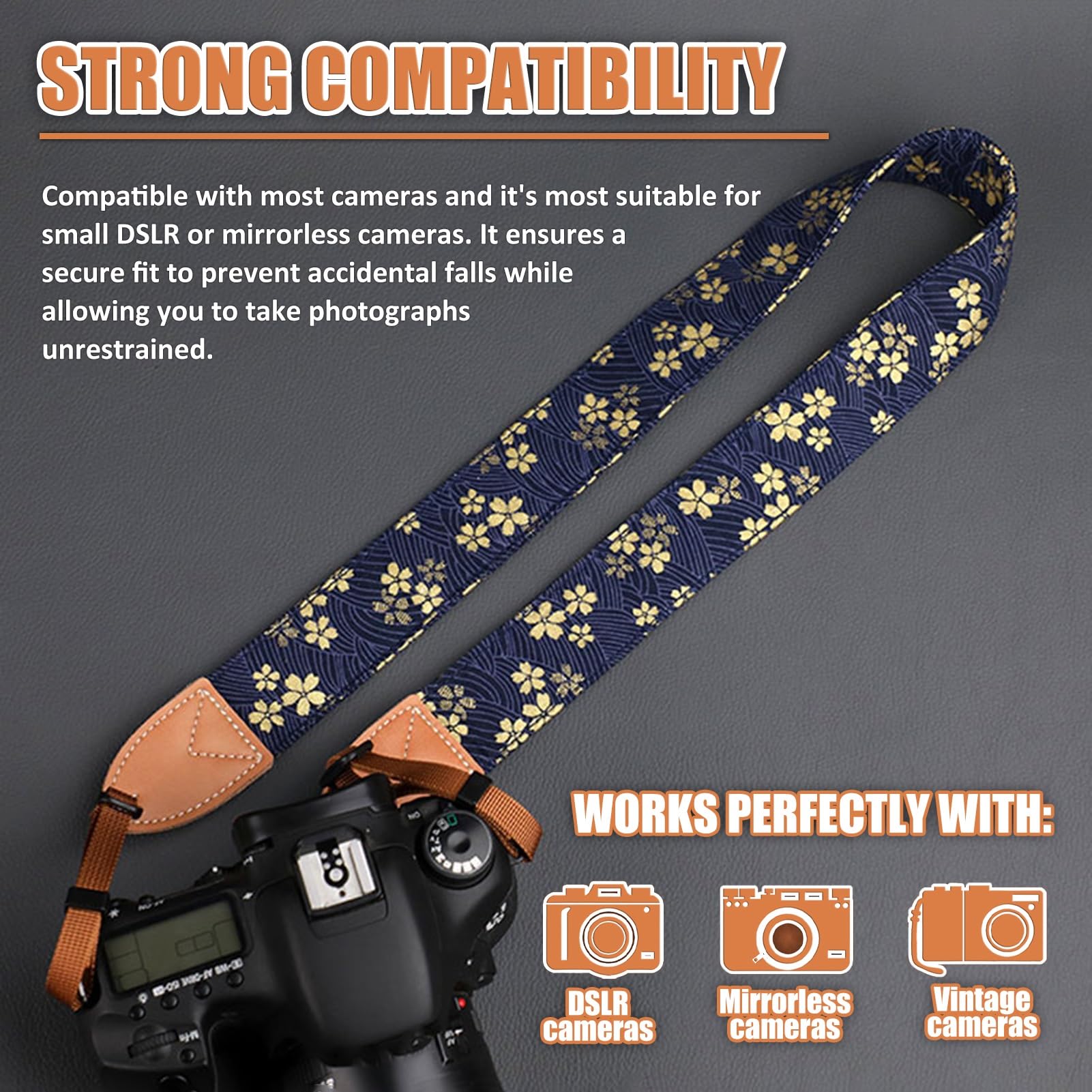 Design regolabile, tracolla universale for fotocamera robusta(Style1)