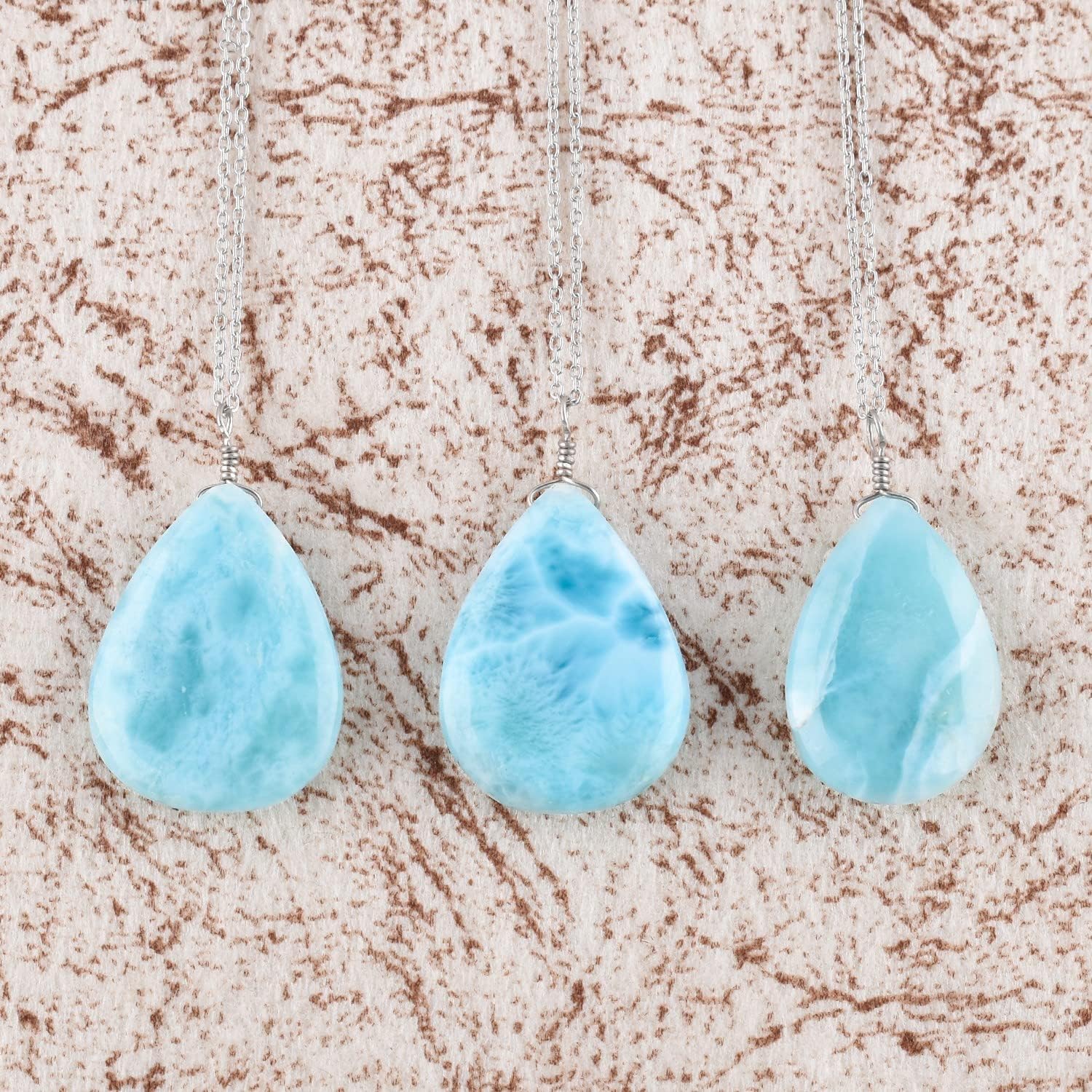 OdrillionGems Natural Gemstone Drops Pendant Necklace, 925 Sterling Silver, Handmade, Chakra Healing Crystals, Birthstone, Women Jewelry, Minimalist, Gift for Her - Image 5