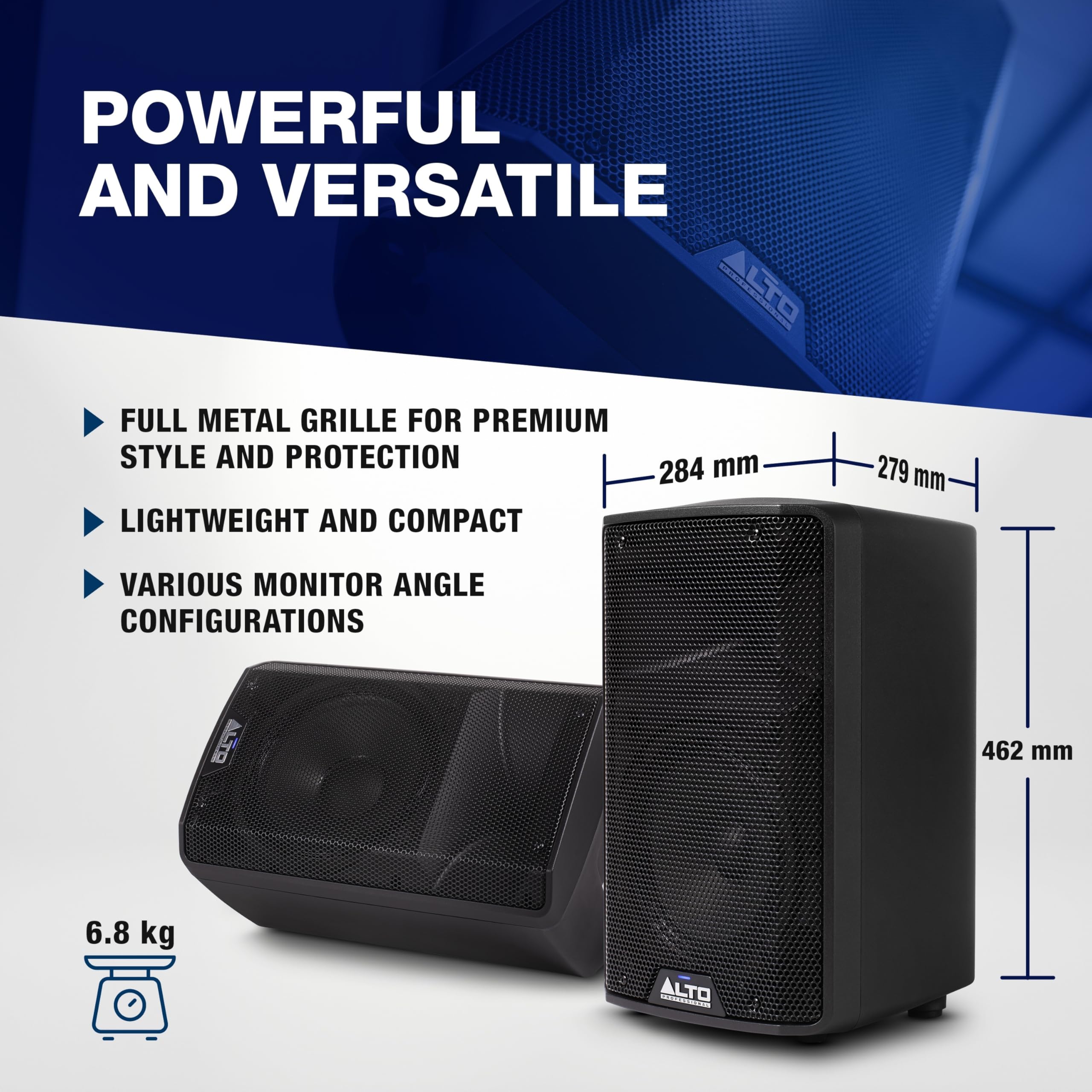 ALTO TX410 - Głośnik aktywny | TWS Bluetooth, 2‑Kanałowy Mikser, Tryb Monitora, Dla Zespołów, DJ, Prób i Obiektów