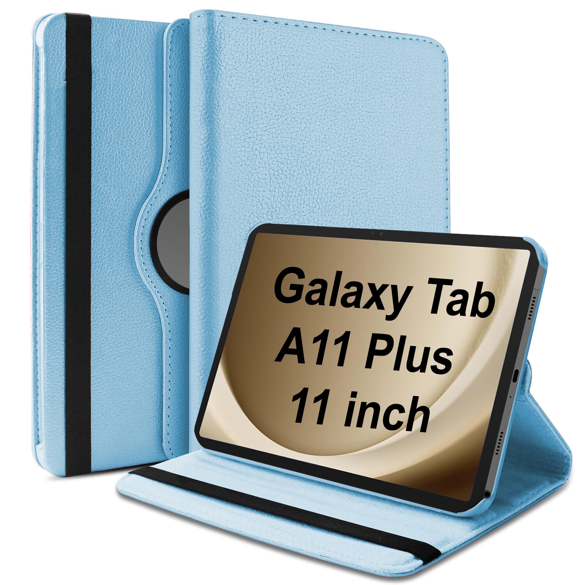 TGK 360 Rotatable Flip Cover for Samsung Galaxy Tab A11+ Plus 11 Inch 2025 Case/Galaxy Tab A9 Plus 2023 (Sky Blue)