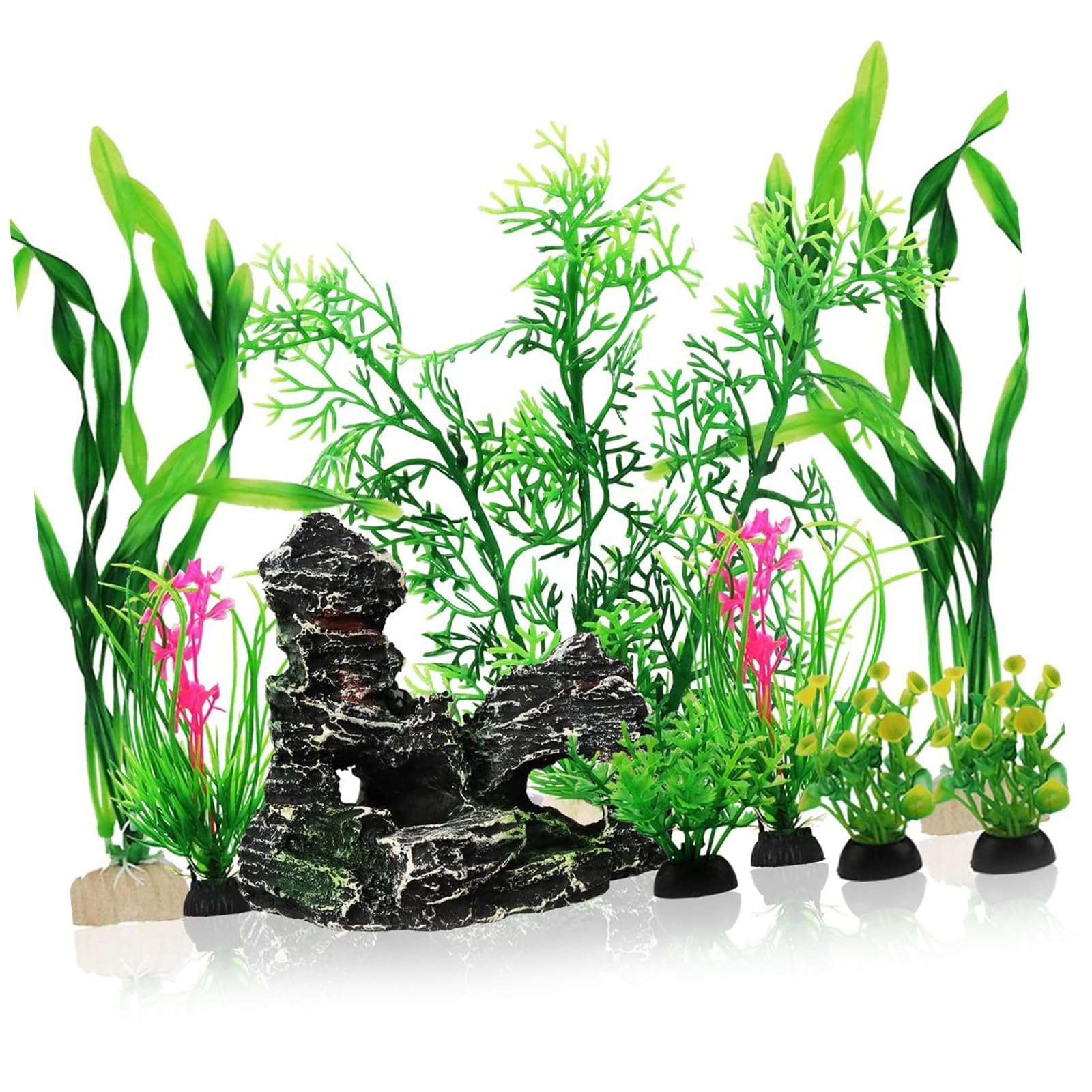 Msioytog Aquarium Landscape Grass Aquariums Decorations Art Terrarium Habitat Ornaments Photo Props Fish Tanks Rockery