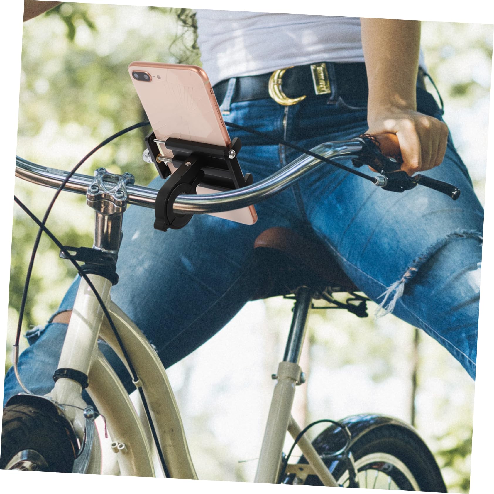 Hemobllo 4pezzi Supporto Per Smartphone Da Bici Regolabile e Antivibrante Di Compatibile Con -bike Per Navigazione e Cicloturismo