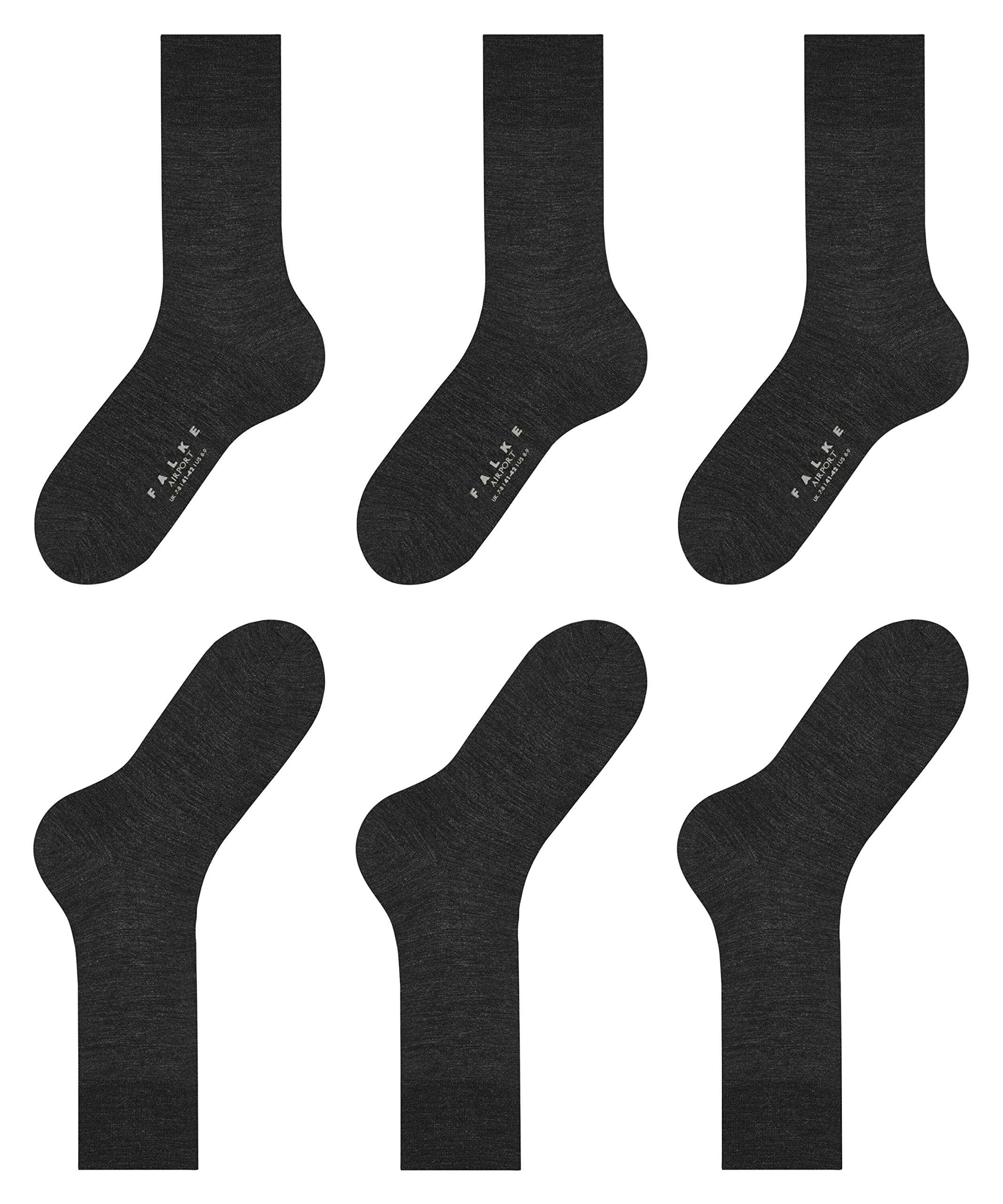Falke Airport 3-Pack Socken Feuchtigkeitsregulierend Passform Schurwolle – Bild 4