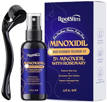 5% Minoxidil Hair Growth for Men and Women RootStim Extra Strength Minoxidil Beard Regrowth Treatment with Rosemary for Thinning Hair Regrowth er Hair 60 ML