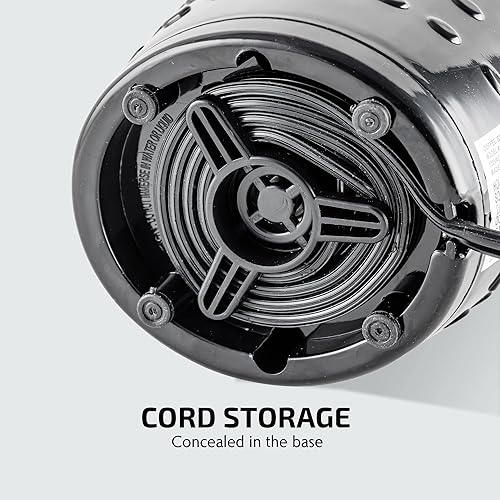 Vista 32 de Ovente CG225 Molinillo eléctrico con cuchillas de acero inoxidable para granos de café, especias, nueces, cereales, Granate