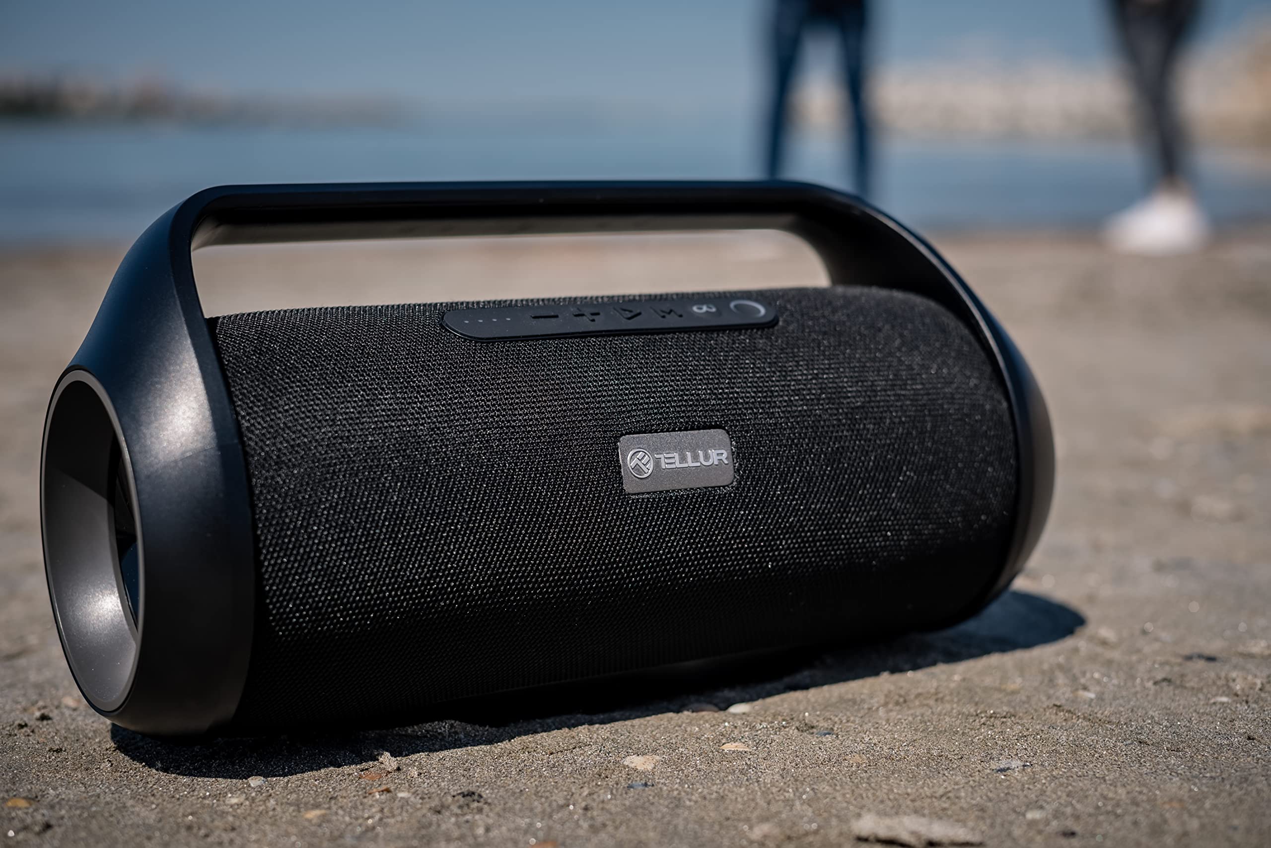 TELLUR Obia Przenośny Bluetooth Stereo, 50W, Technologia True Wireless Stereo, IPX5 Antynatryskowy, Przenośny Głośnik, Funkcja Głośnik, USB, Jack AUX 3,5 mm, Czarny