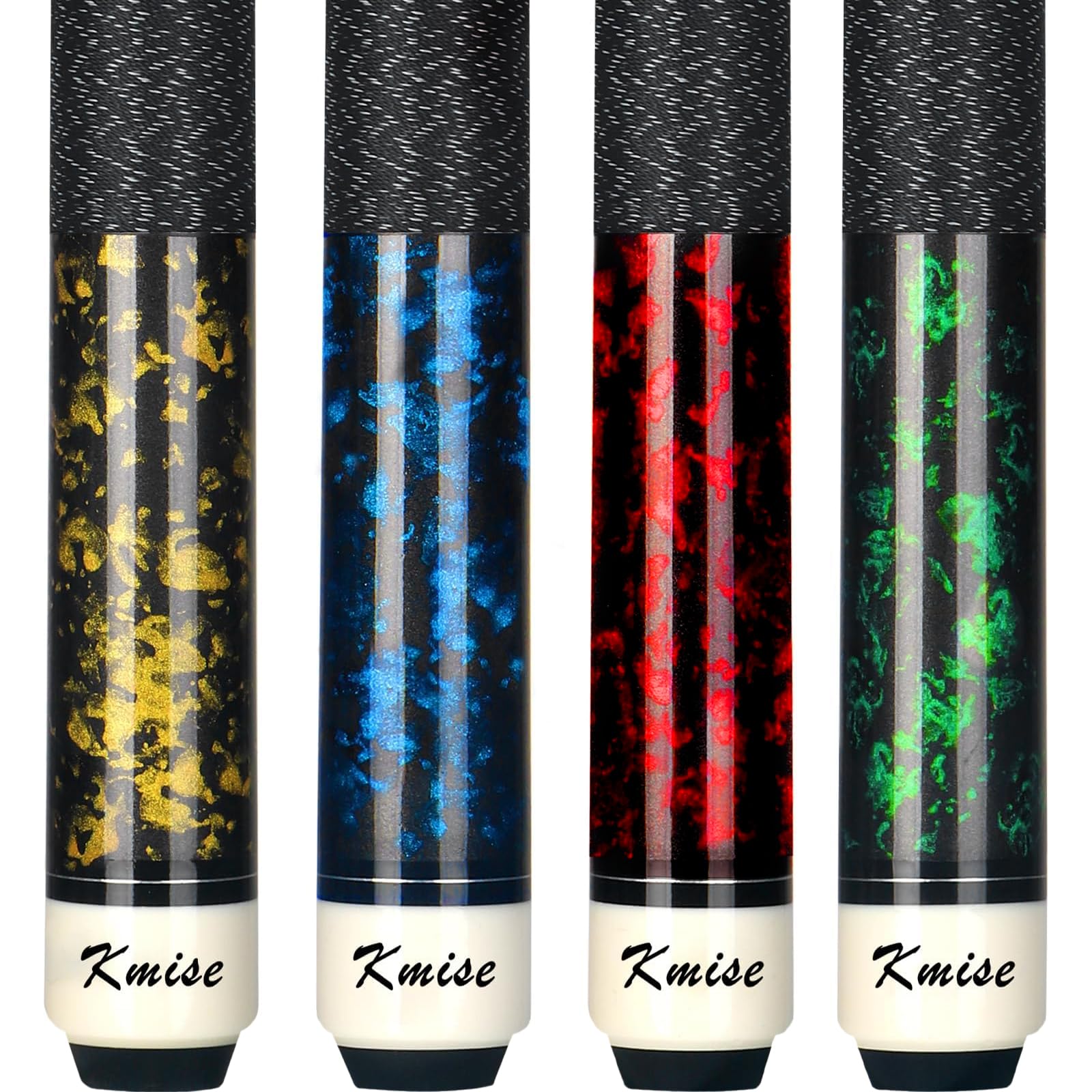 Kmise Billard Queue-Set, 147cm 18–21 oz Professionelles Billardqueue aus kanadischem Ahorn, Neuer verbesserter Griff, 4 Farben optional Queue Wird mit Kreide und Handschuhen geliefert