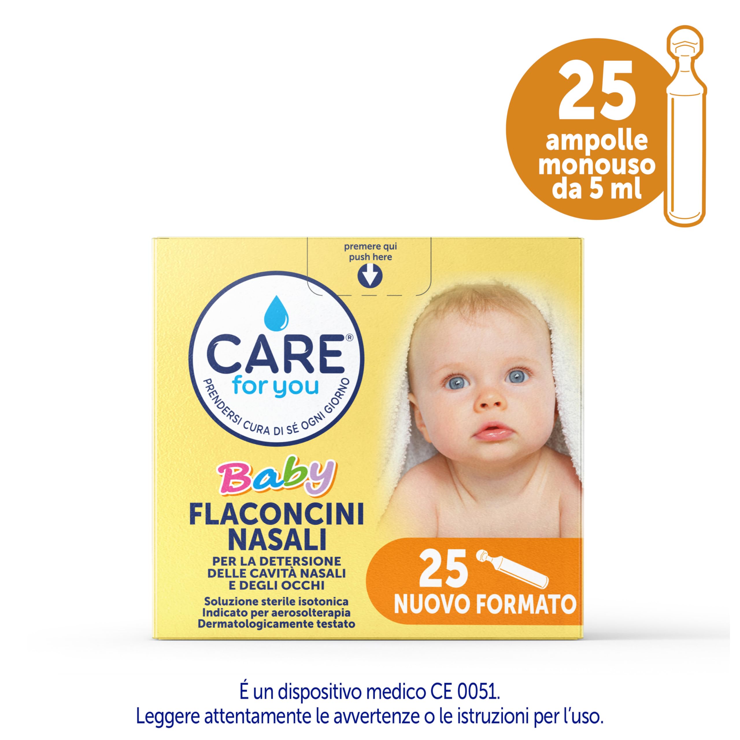 CARE for you Flaconcini Nasali Monodose per Bambini, 24 x 5ml