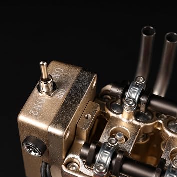 TECHING Metal Inline 4-Cylinder Engine Model Kit that Works for Adults