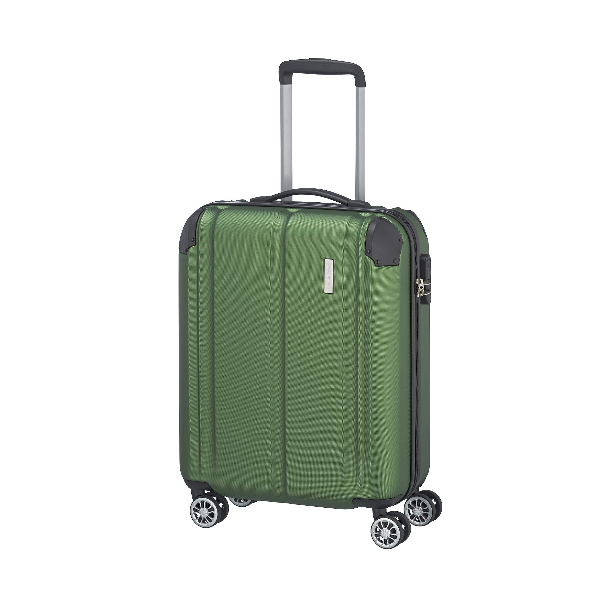 travelite board trolley bagaglio a mano, leggero, 4 ruote, CITY, valigia rigida piccola con superficie antigraffio, 55 cm, 40 litri