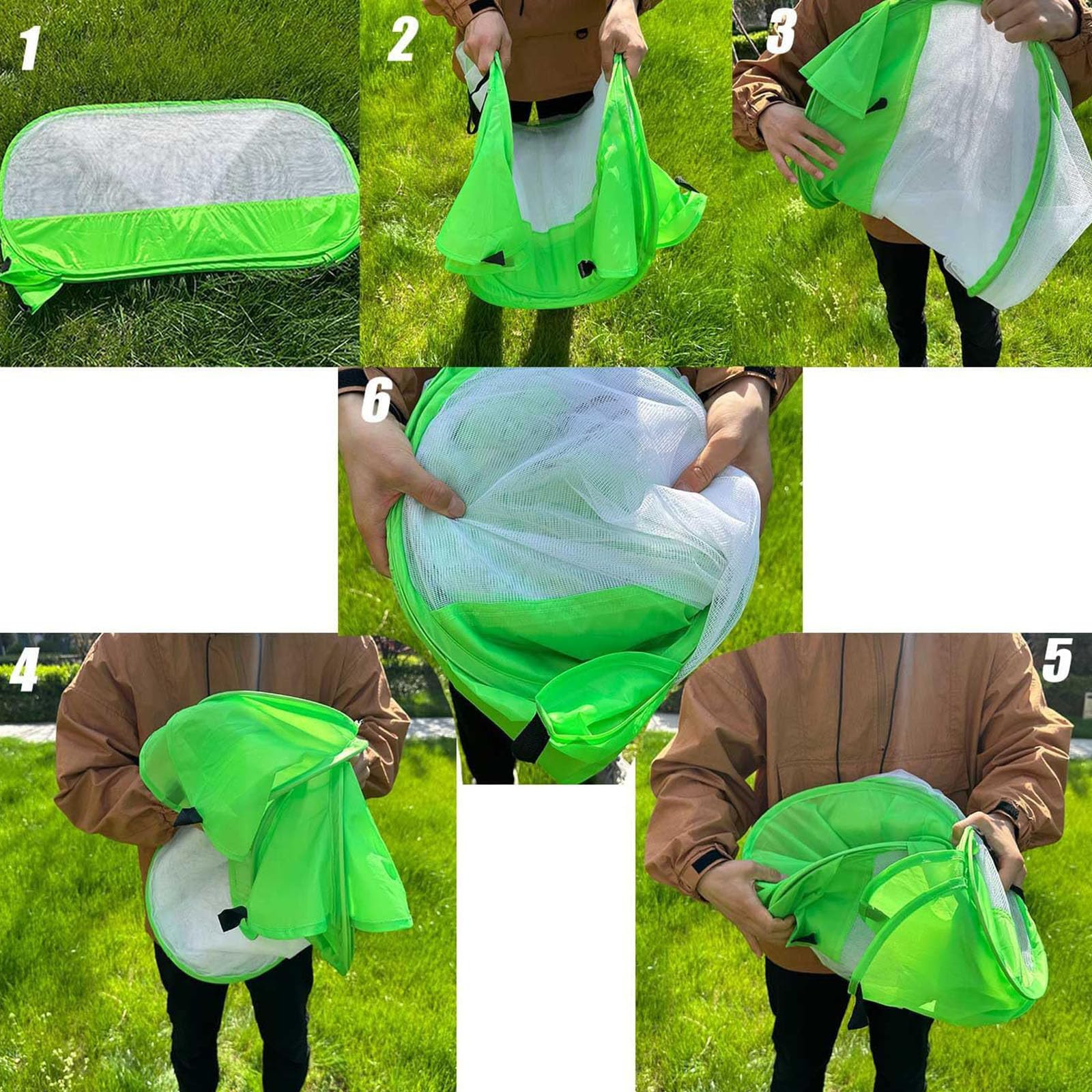Cubierta de mosquitera desplegable para plantas de jardín, uso al aire libre, para proteger verduras y flores de pájaros, mosquitos, con fácil montaje, barrera para pájaros, transpirable y permeable a