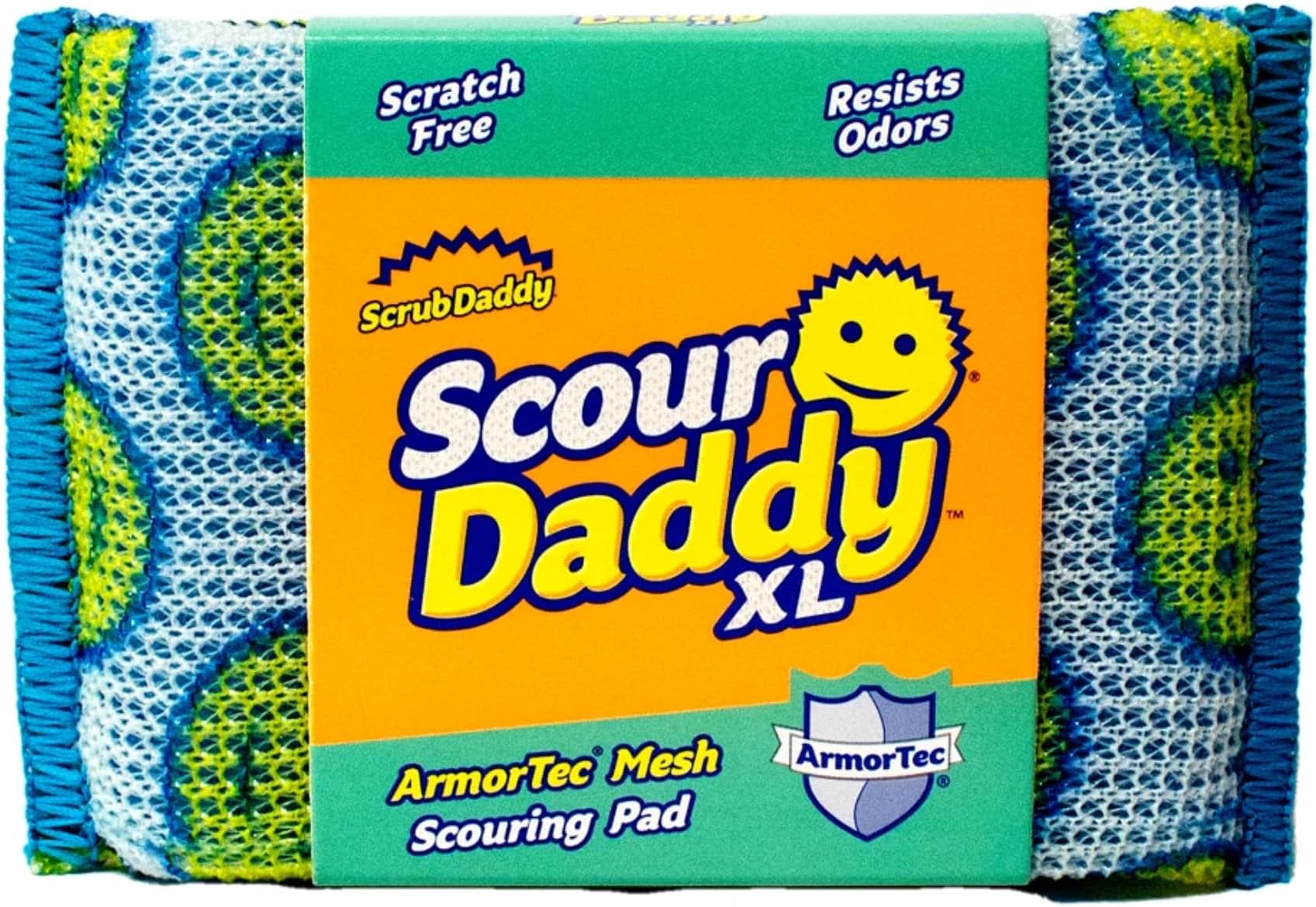 Scrub Daddy Scour Daddy XL, Scourers Non Scratch Scrubbing Sponge, Scouring Pads, Kitchen Sponges for Dishes, Dishwashing Pan Scrubber, Cleaning Supplies, Dish Sponges for Washing up