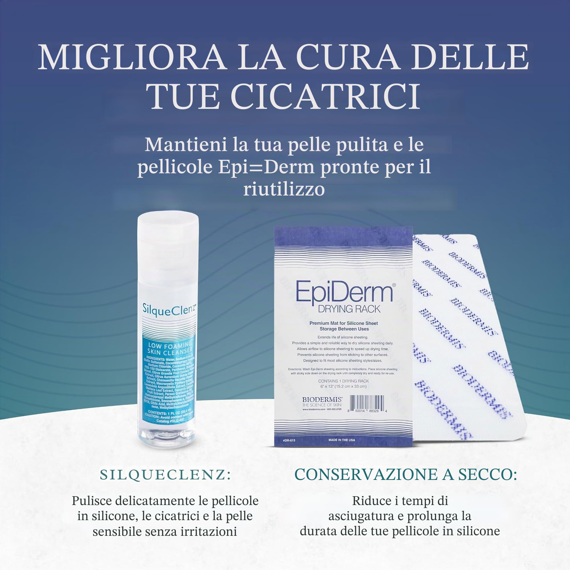 BIODERMIS - Cerotti Silicone Cicatrici | Riduce e Schiarisce Cicatrici | Adattabili a Tutte le Parti del Corpo | Riutilizzabile per Settimane, Color Carne, 1 unità, 100% Silicone