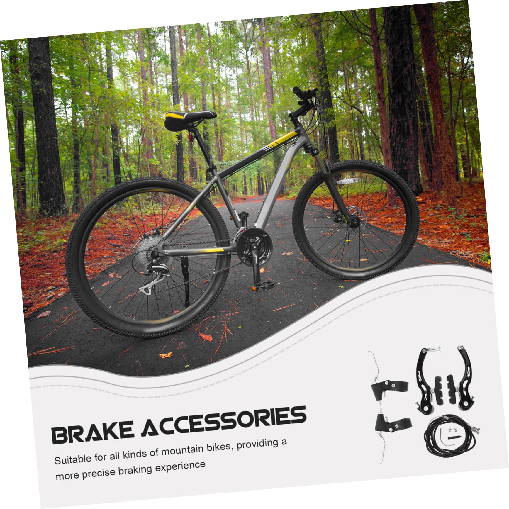 Abaodam Kit De Frenos para Bicicletas Manija De Freno Delantero y Trasero Tipo Fideo para Bicicletas De Montaña para y Terrenos Irregulares