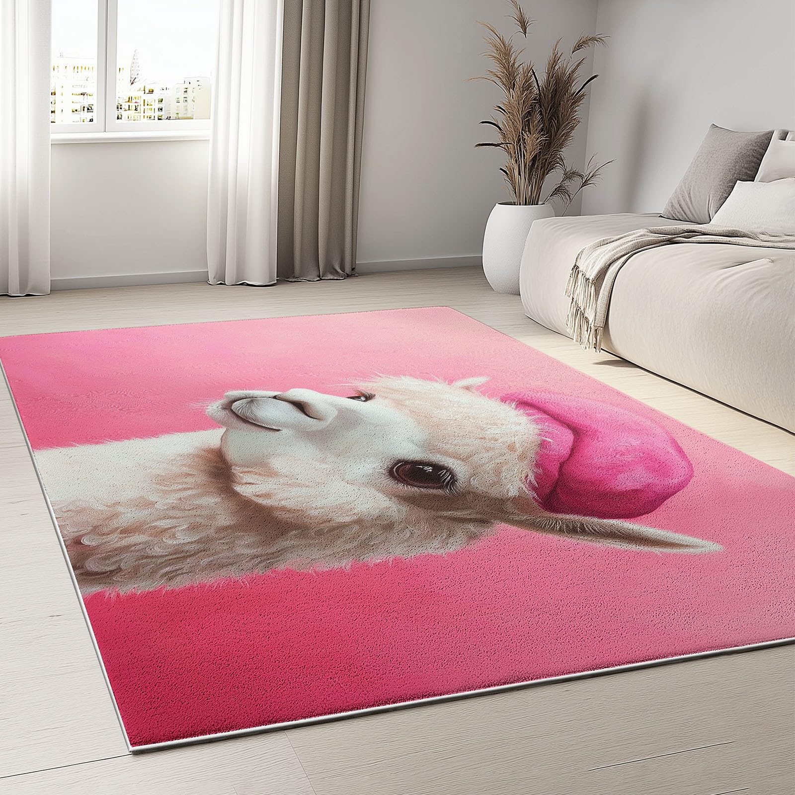 Brzoskwiniowe dywany do salonu 120 x 170 cm alpaka zmywalne dywany miękkie dywaniki do krótkiego runa dywanik kuchenny antypoślizgowy dywan