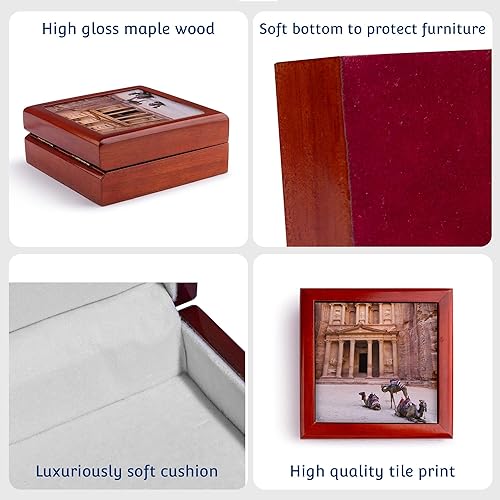 Miniatura 7 de 3dRose Camel, Facade of Treasury (Al Khazneh), Petra, Jordan - AS16 KSU0059 - Keren Su, Jewelry Box jb-132784-1