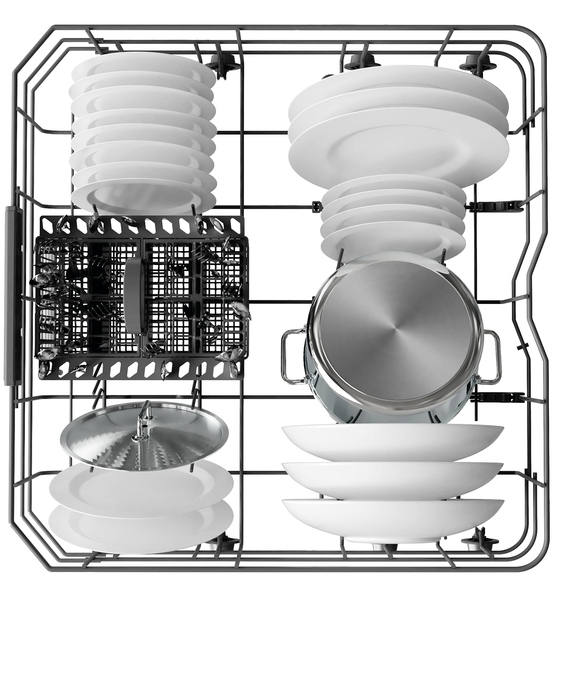 Whirlpool WBC3C26 Lave vaisselle encastrable 60 cm A++ Bandeau blanc Affichage temps restant Départ différé