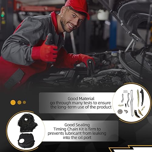 Miniatura 7 de EA888 Kit de cadena de distribución del motor Tapa de sincronización Tensor Kit de riel guía de repuesto para Audi A4 A6 Q5 TT para Volkswagen