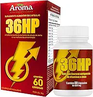 36 HP Cápsulas de Energia, Suplemento Energético 100% Natural, Açaí e Guaraná