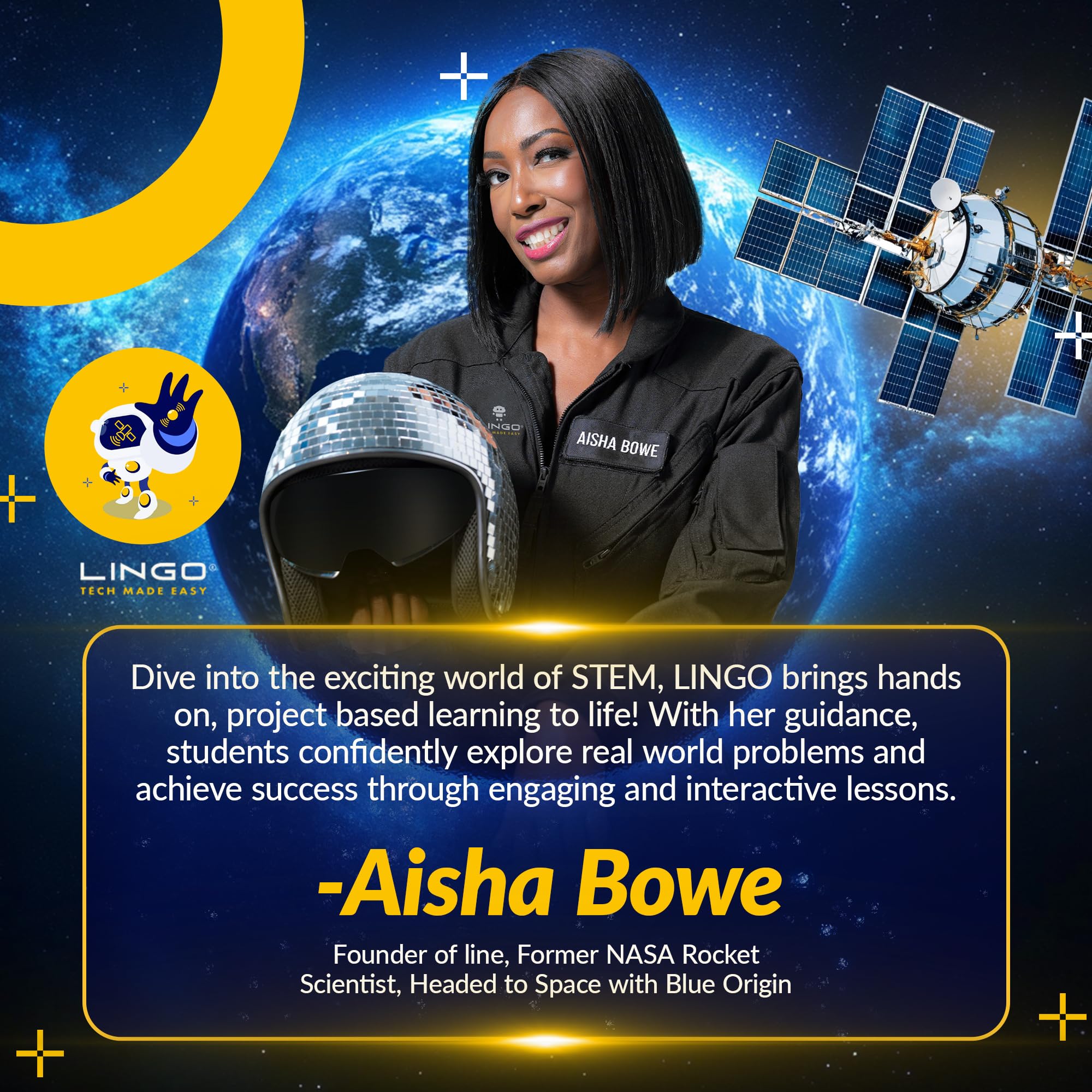 LINGO Earth Observer STEM Coding Kit - Build & Code Your Own Satellite to Monitor Earth's Climate from Space - Science Kits for Ages 13+ Years for Birthdays & Holidays